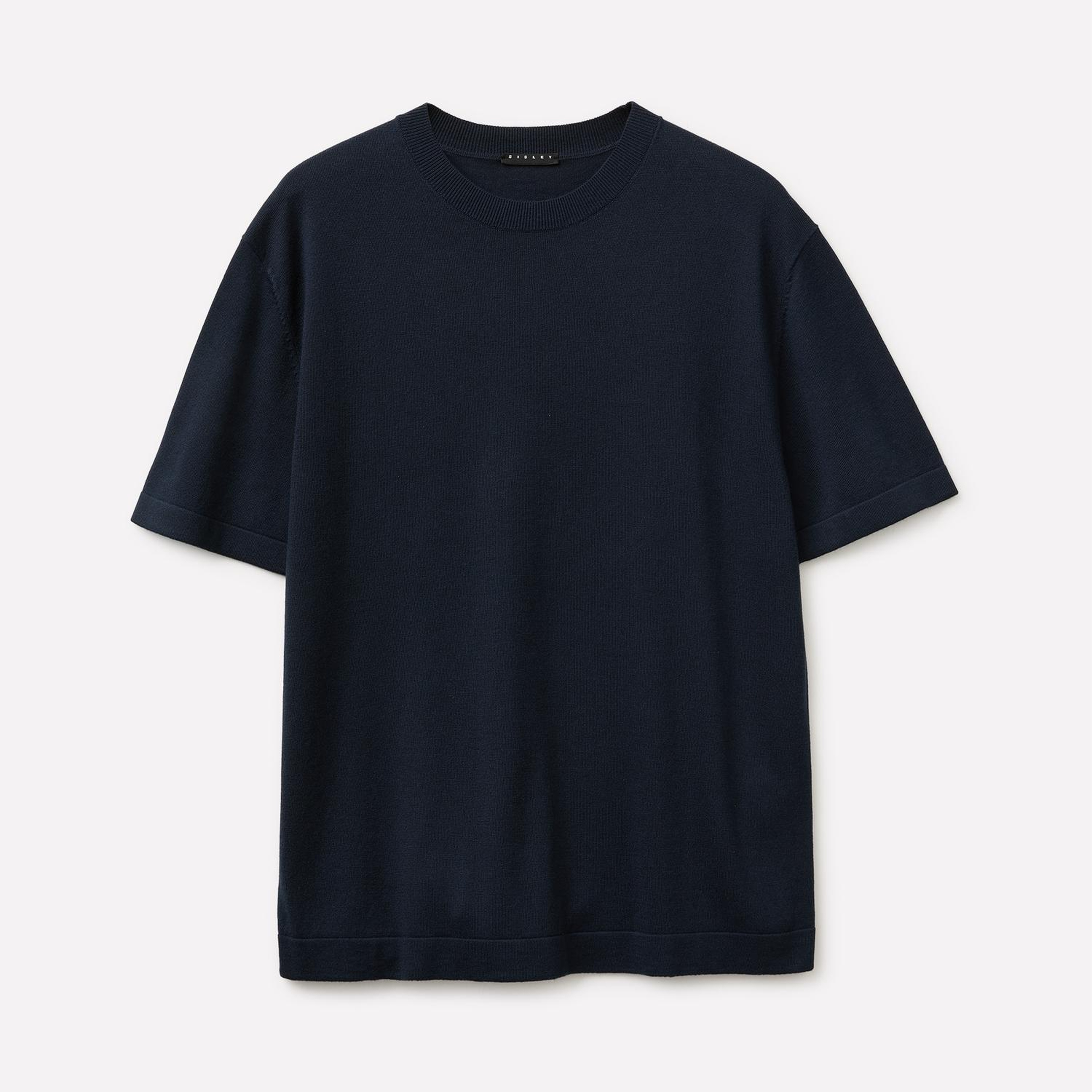 Erkek Lacivert Pamuk ve Modal Karışımlı Relaxed Fit T-Shirt