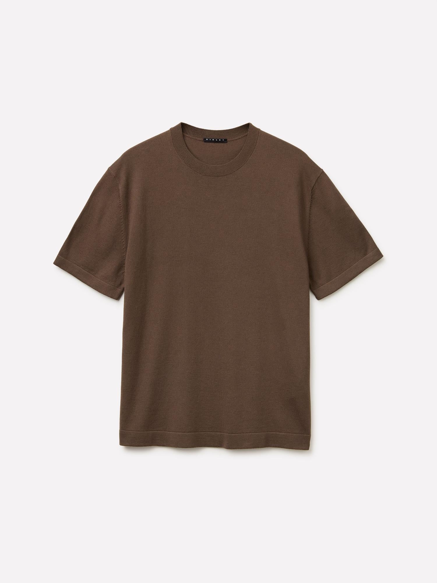Erkek Kahverengi Pamuk ve Modal Karışımlı Relaxed Fit T-Shirt