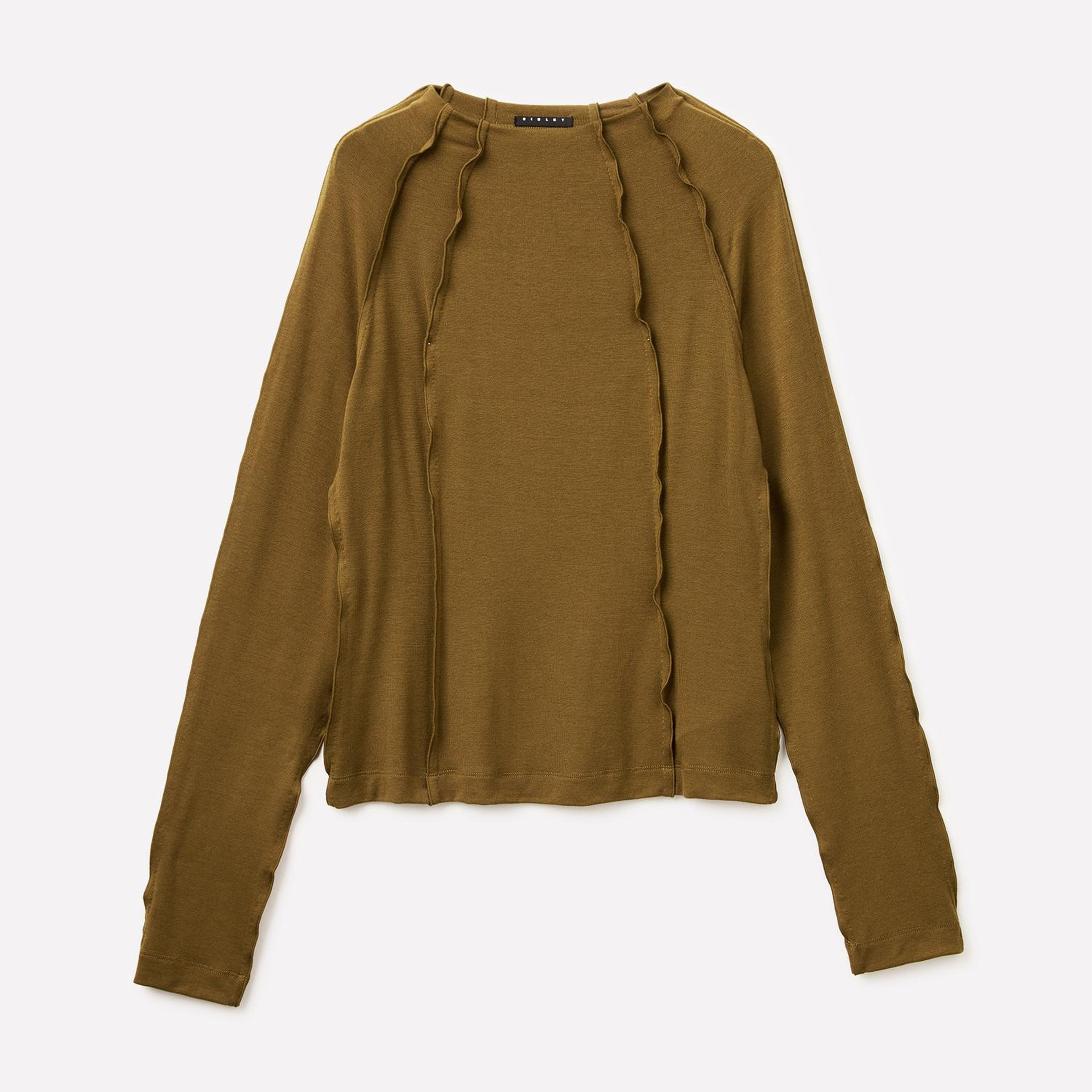 Kadın Taba Viskoz Karışımlı Ters Dikiş Detaylı Regular Fit Sweatshirt