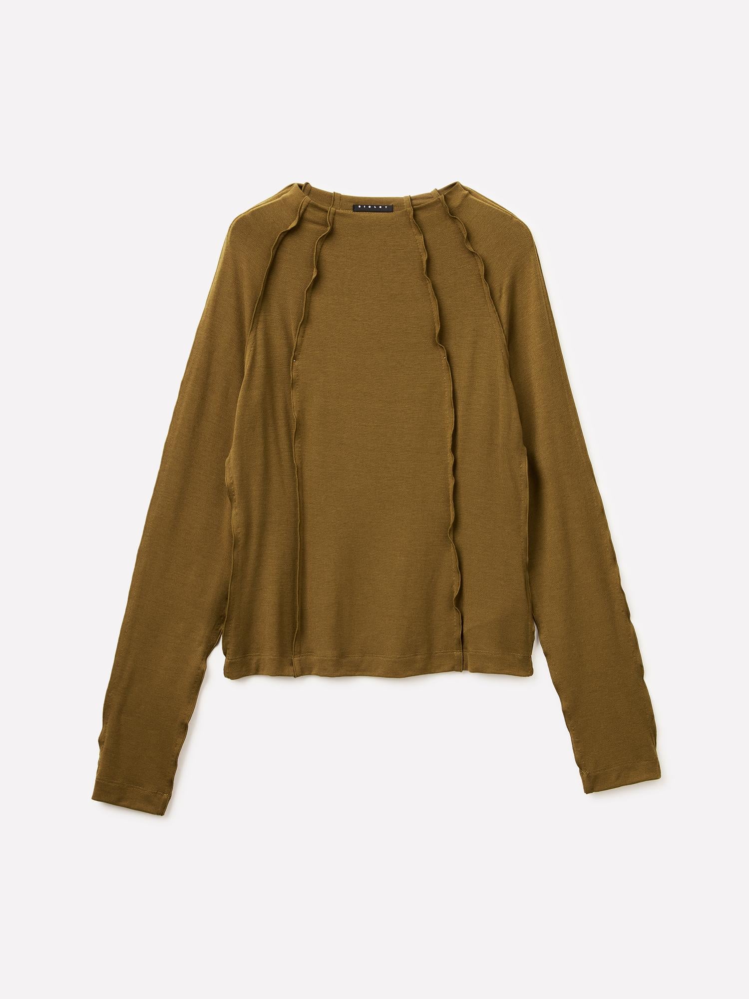 Kadın Taba Viskoz Karışımlı Ters Dikiş Detaylı Regular Fit Sweatshirt