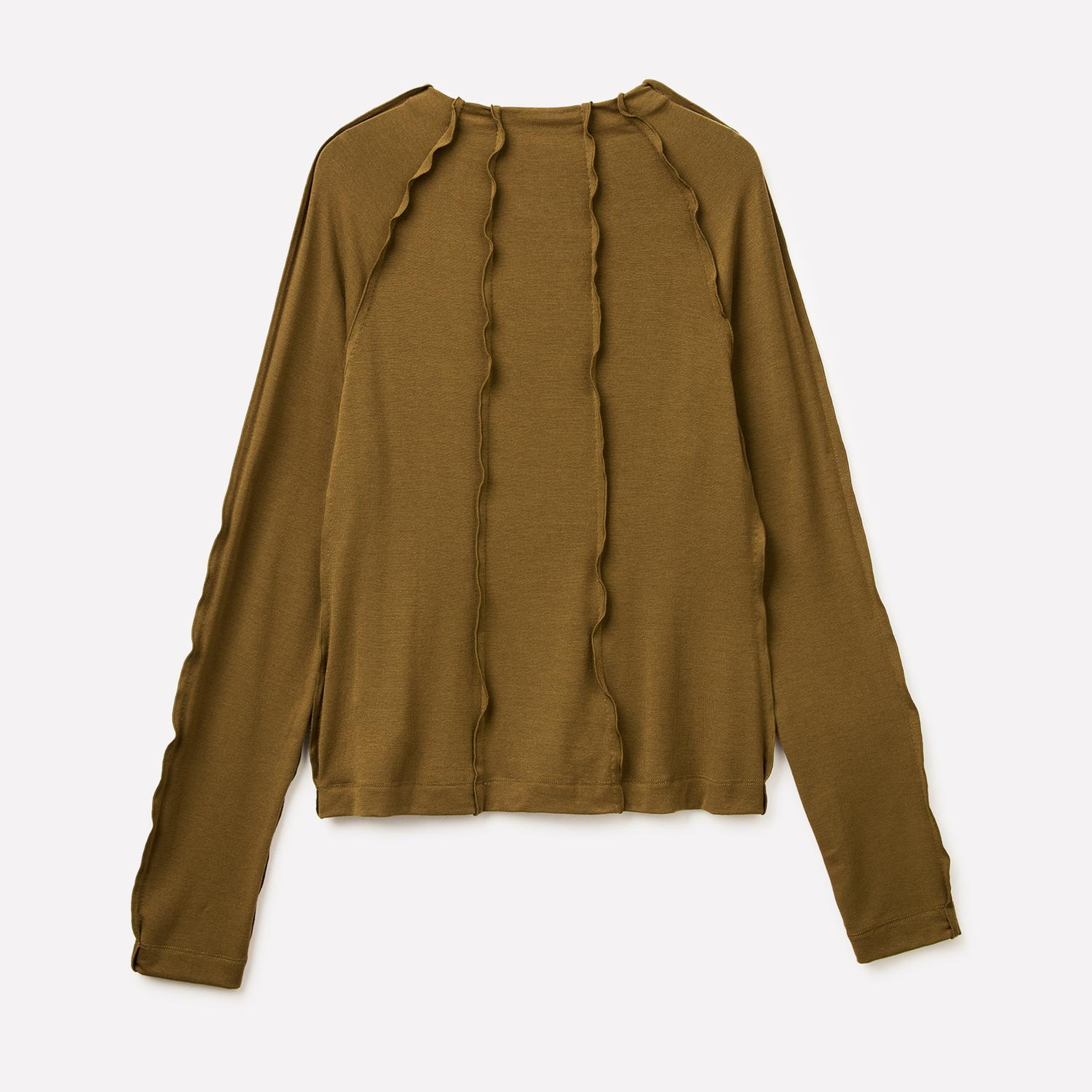 Kadın Taba Viskoz Karışımlı Ters Dikiş Detaylı Regular Fit Sweatshirt