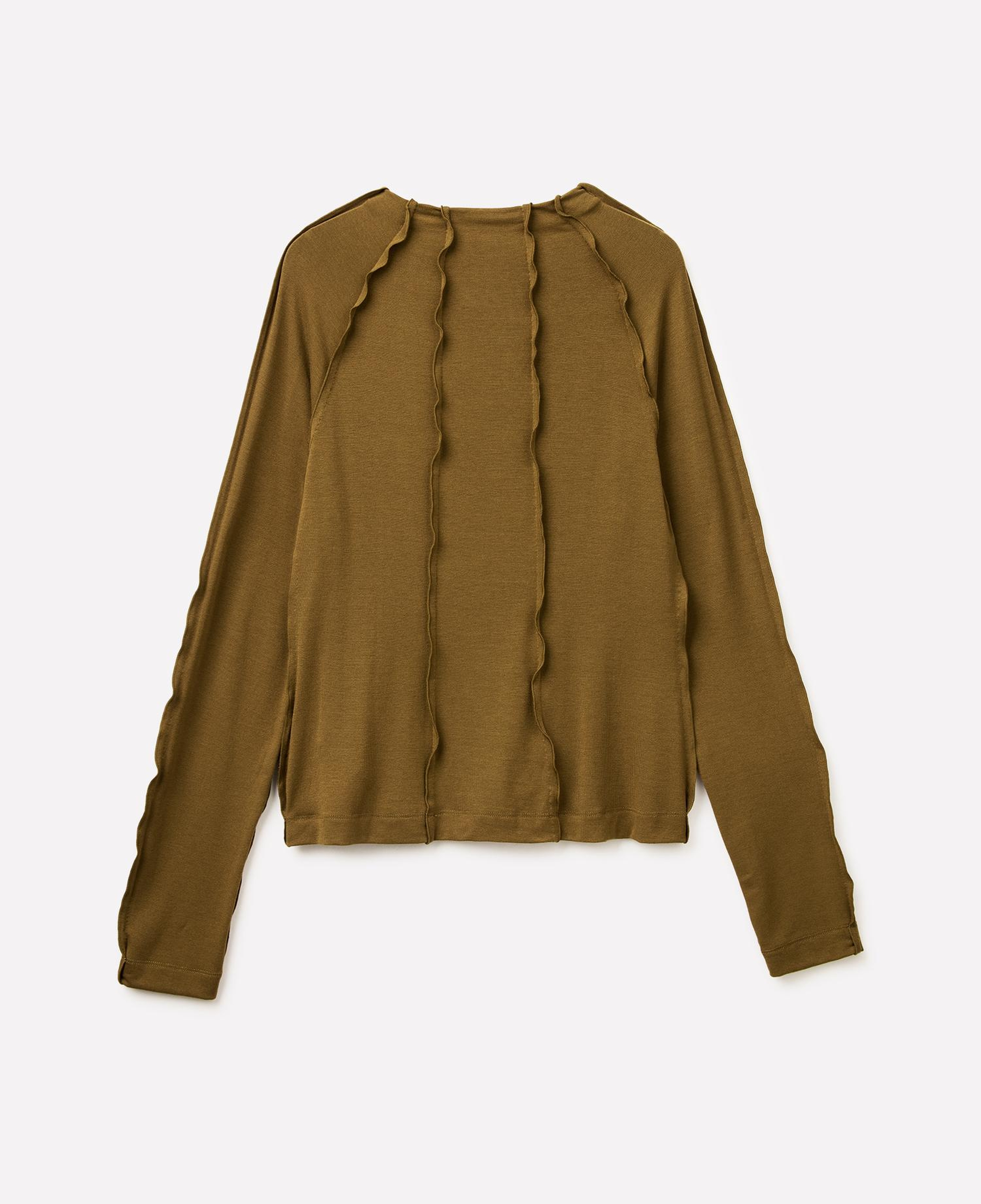 Kadın Taba Viskoz Karışımlı Ters Dikiş Detaylı Regular Fit Sweatshirt