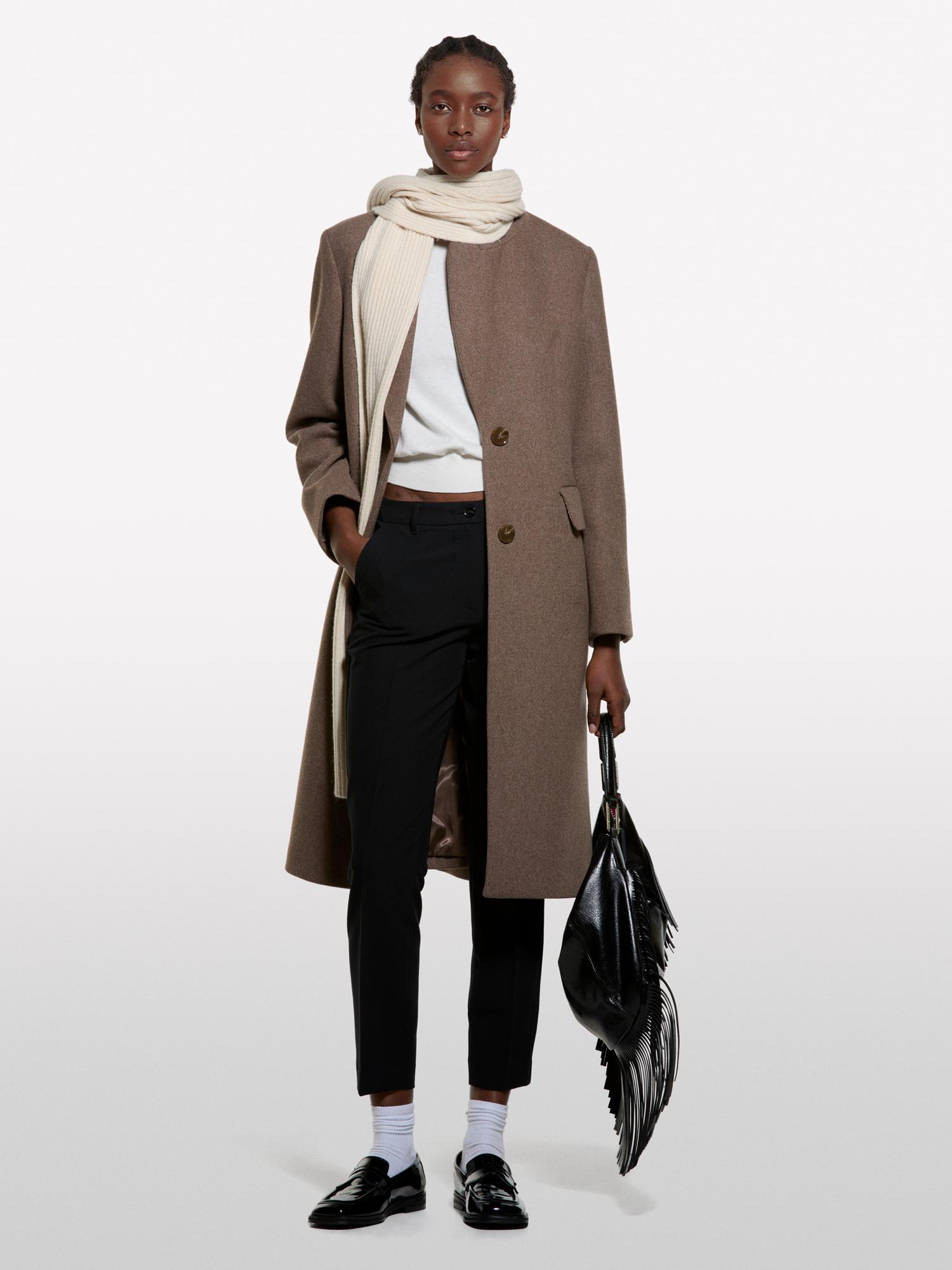 Kadın Siyah Viskoz Karışımlı Cigarette Pantolon