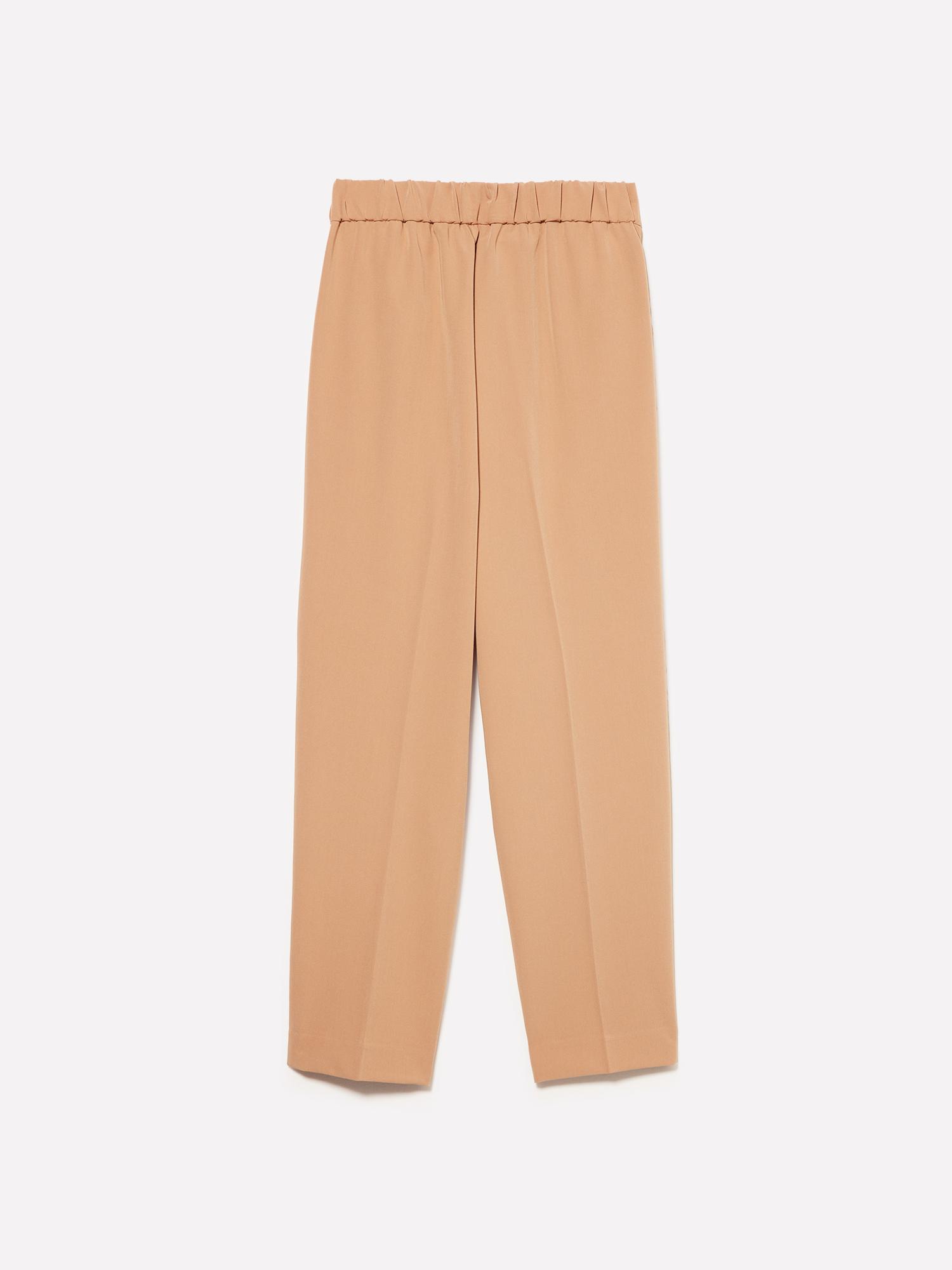 Kadın Taba Viskoz Karışımlı Beli Lastikli Pantolon