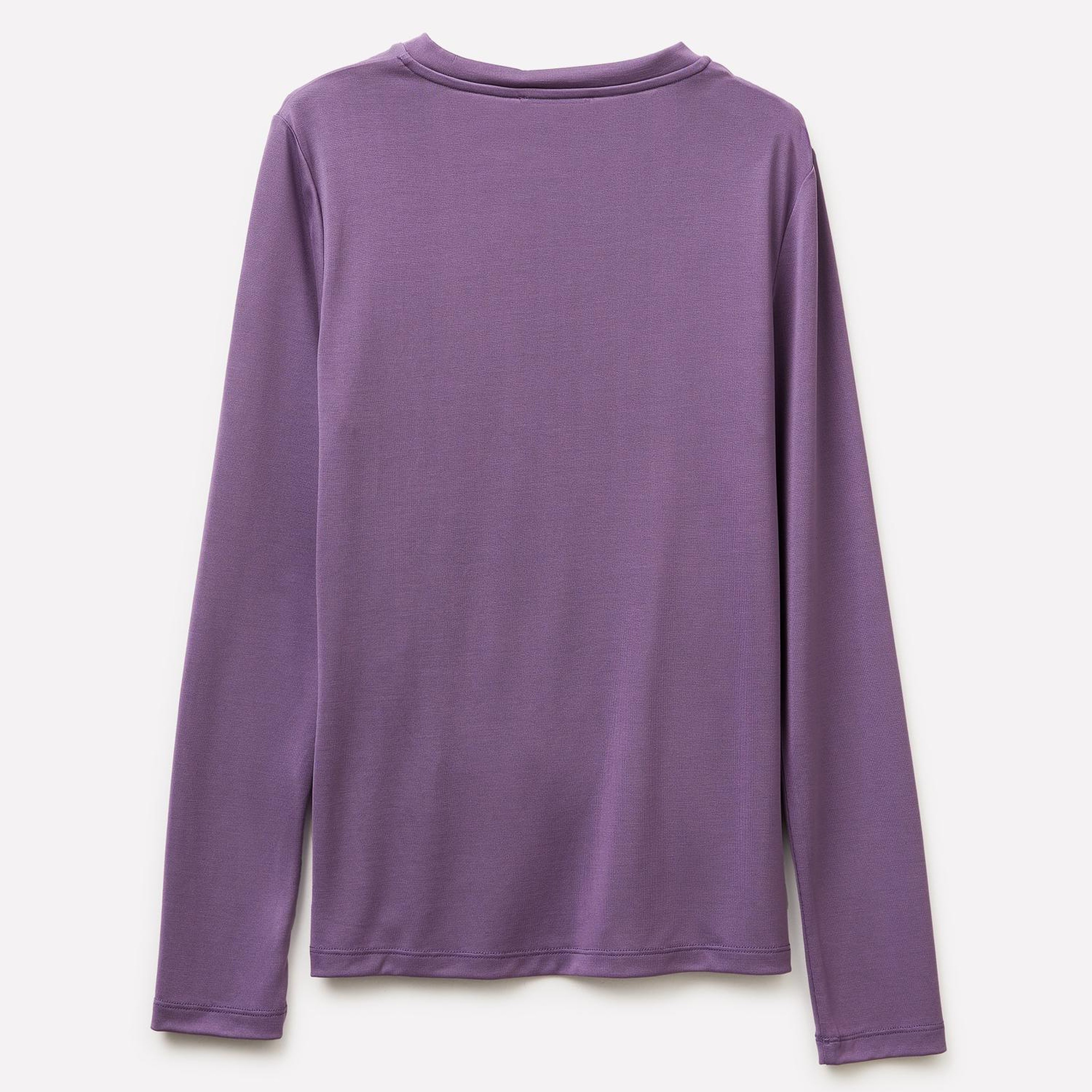 Kadın Mor Modal Karışımlı Önü Büzgü Detaylı Bisiklet Yaka Sweatshirt
