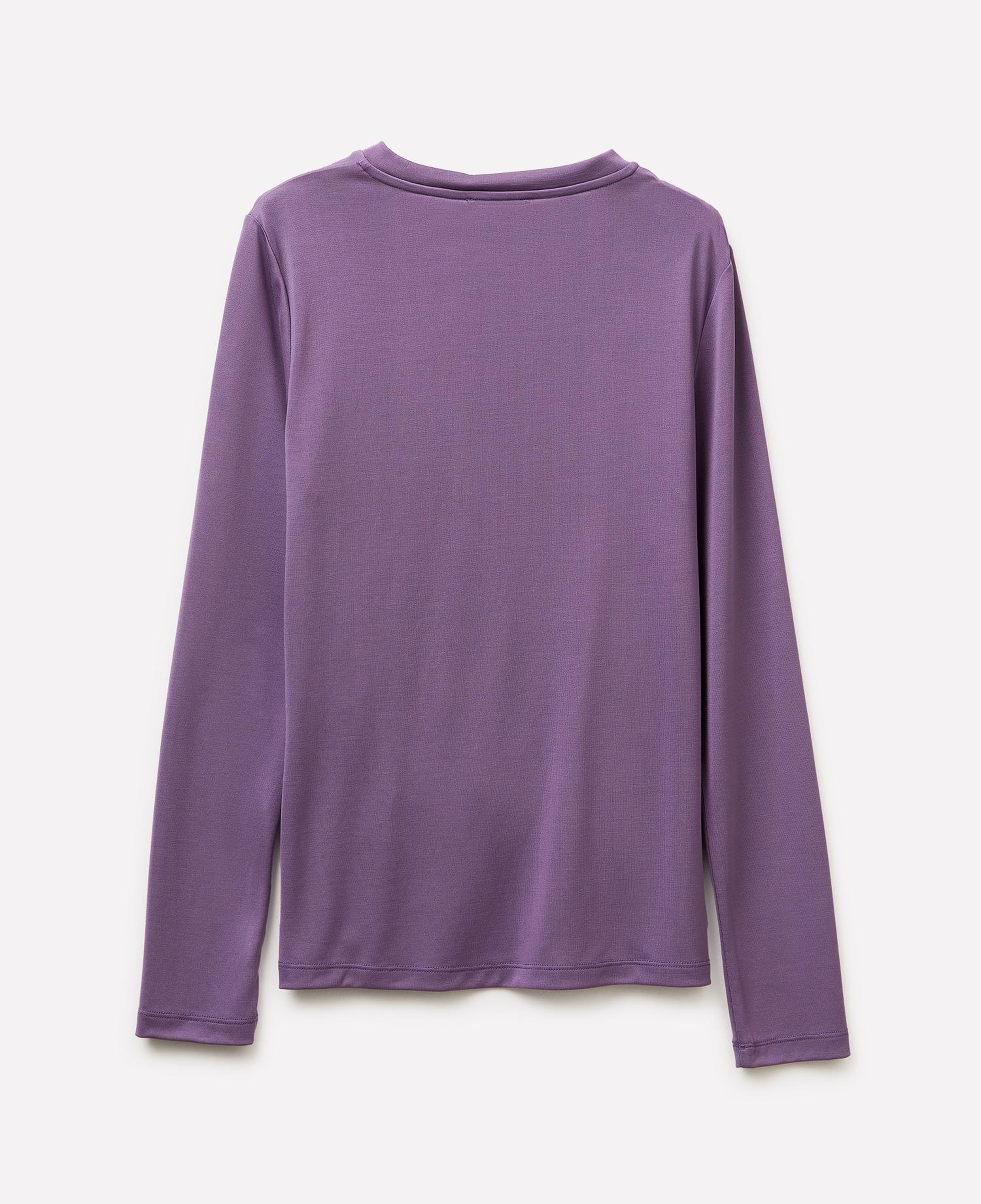 Kadın Mor Modal Karışımlı Önü Büzgü Detaylı Bisiklet Yaka Sweatshirt
