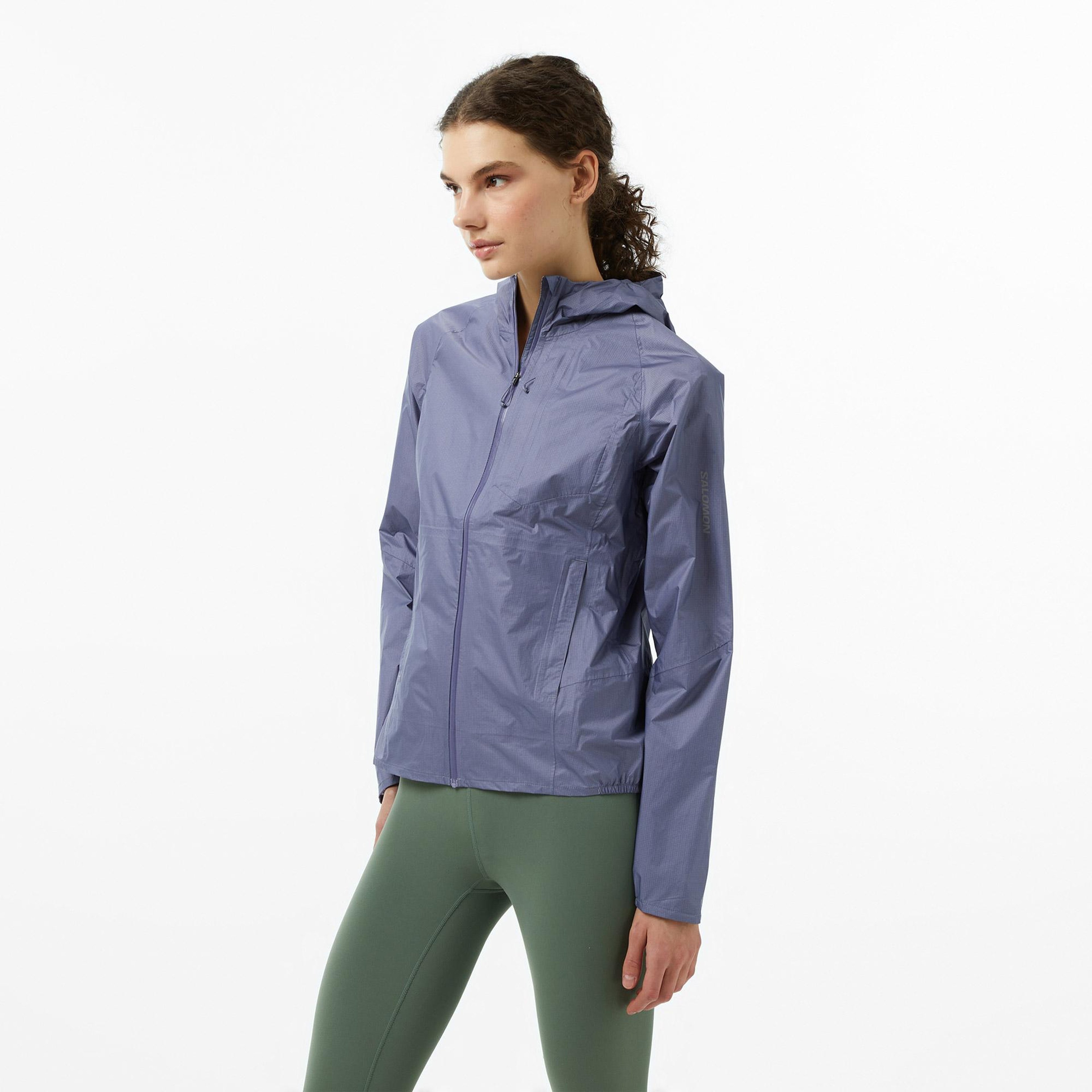 Salomon Bonatti Waterproof Kadın Mavi Yağmurluk