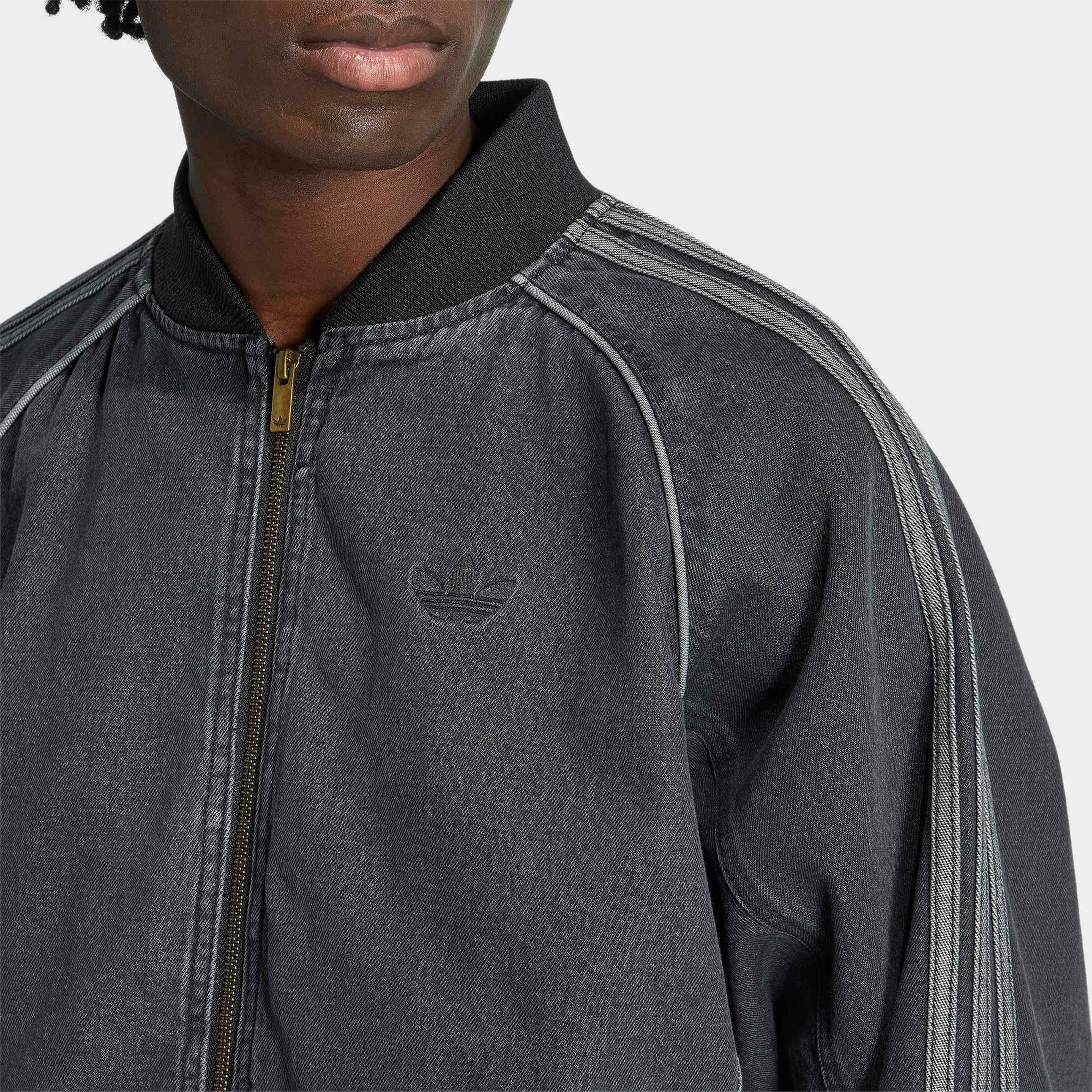 adidas Denim Track Erkek Gri Ceket