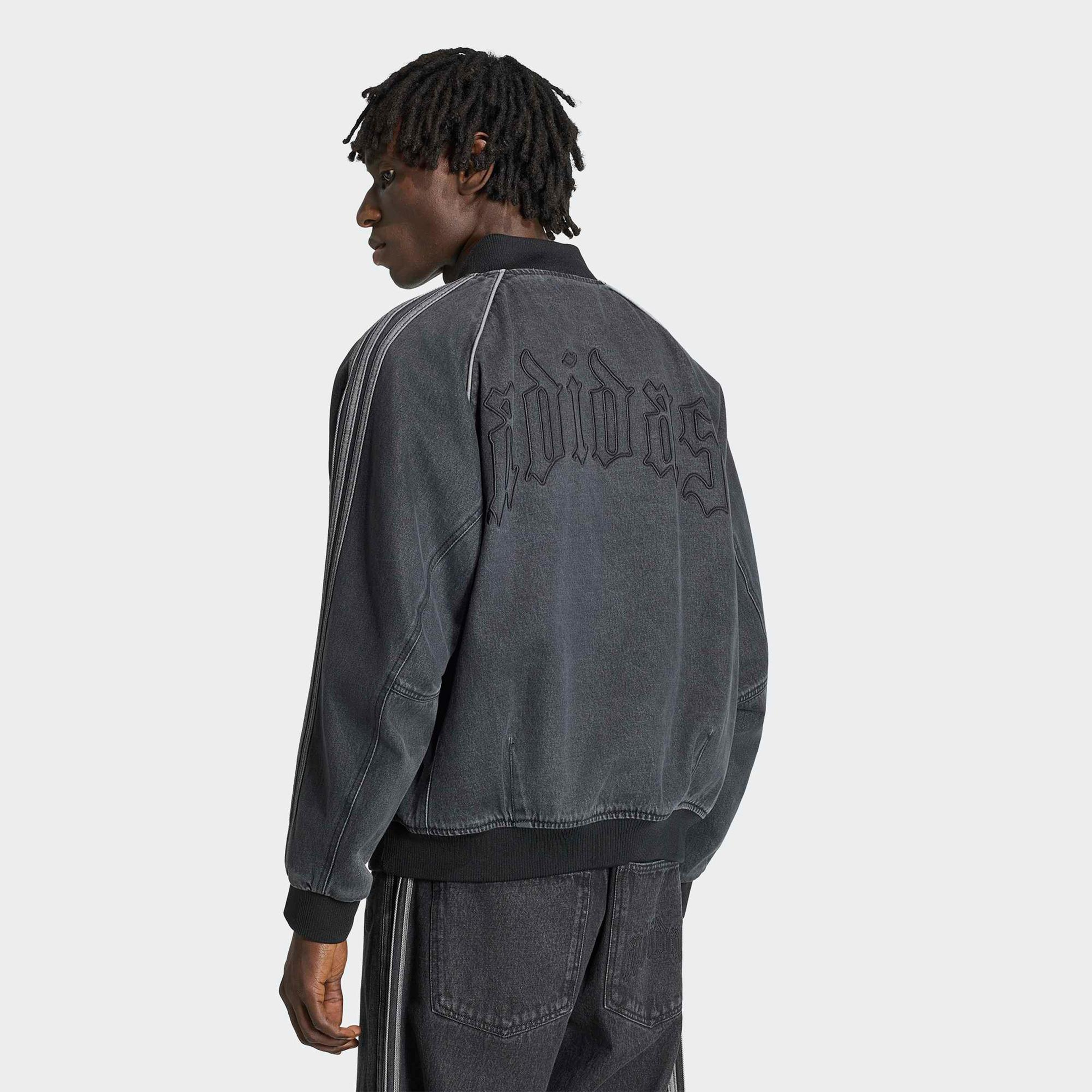 adidas Denim Track Erkek Gri Ceket