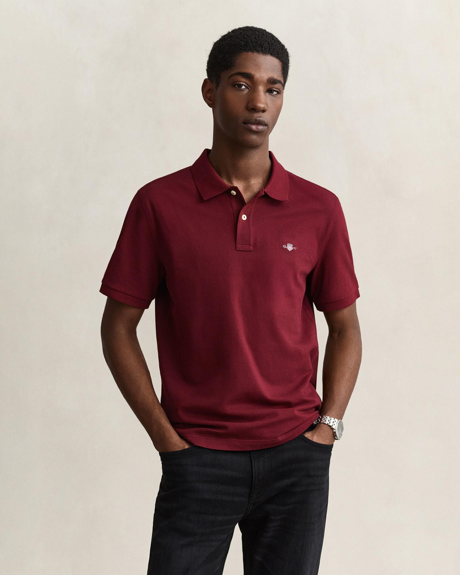 GANT Erkek Pembe Regular Fit Polo