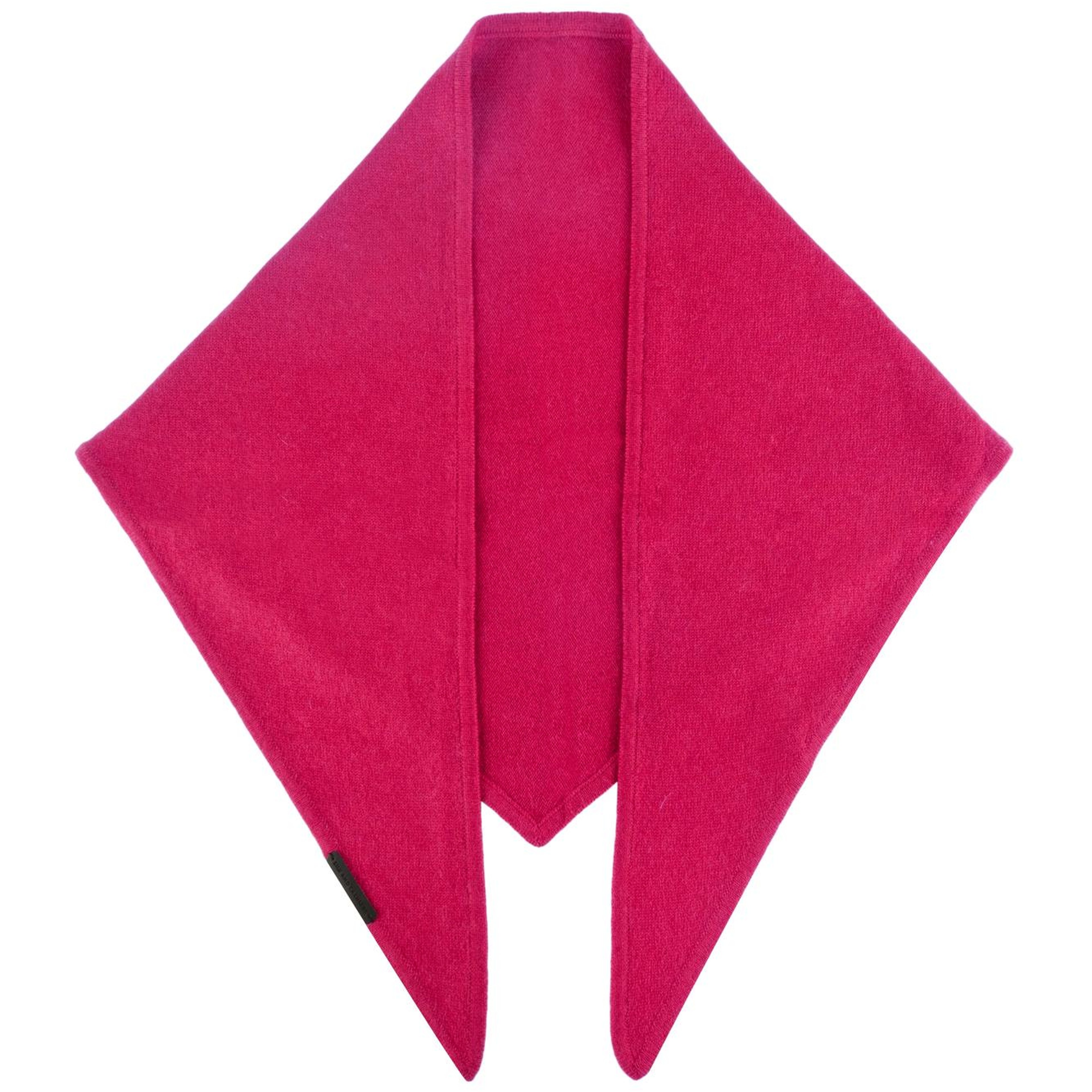 Koyu Fuşya Rose Saf Kaşmir Bandana 115x45x45 cm
