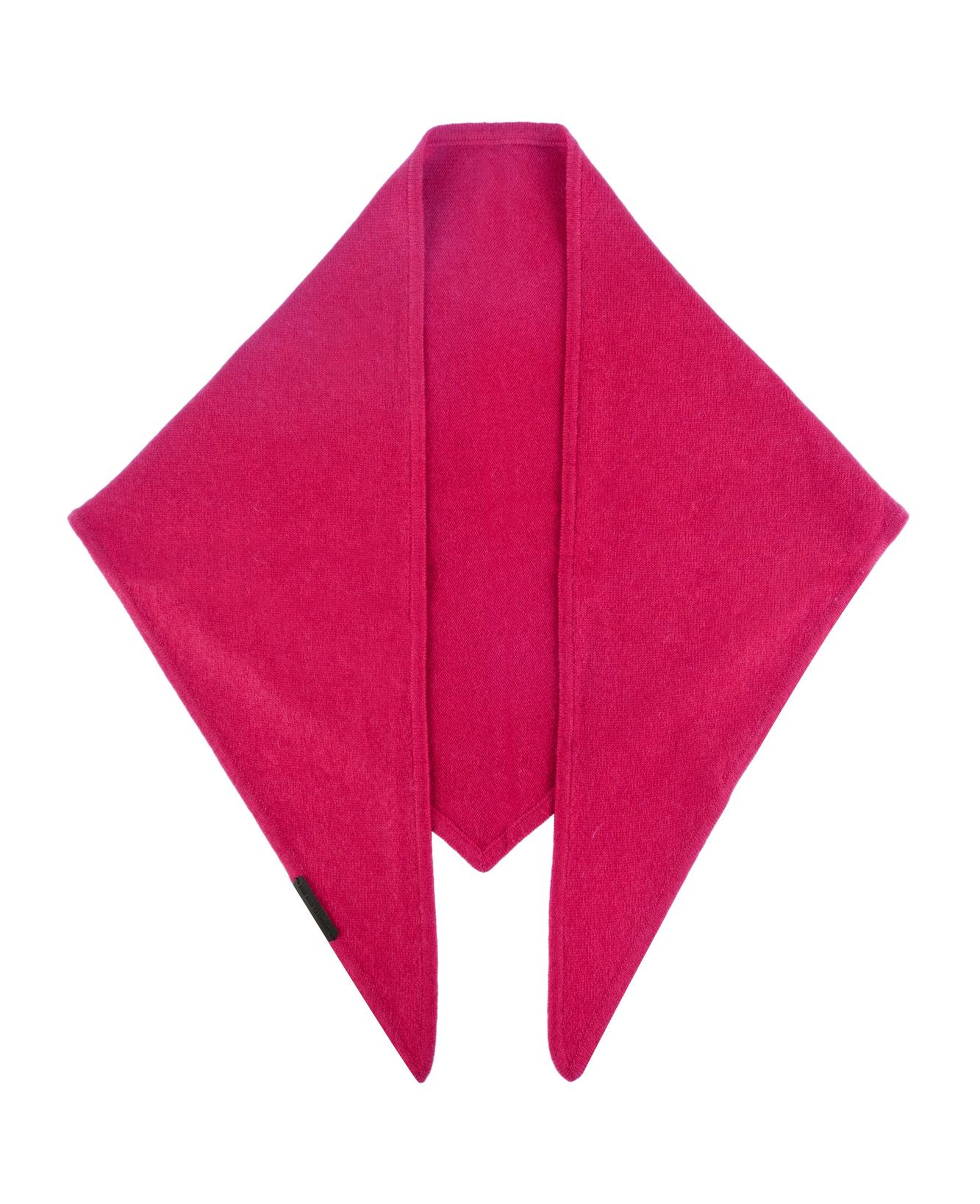 Koyu Fuşya Rose Saf Kaşmir Bandana 115x45x45 cm