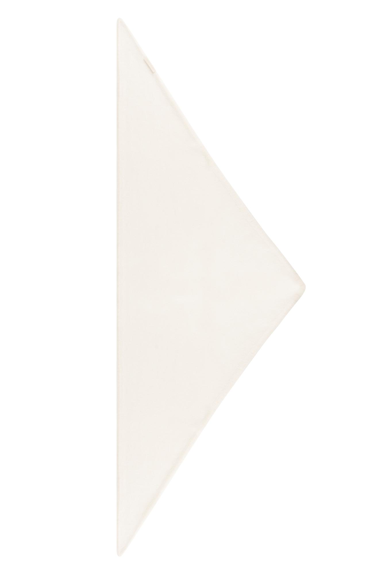 Beyaz Rose Saf Kaşmir Bandana 115x45x45 cm