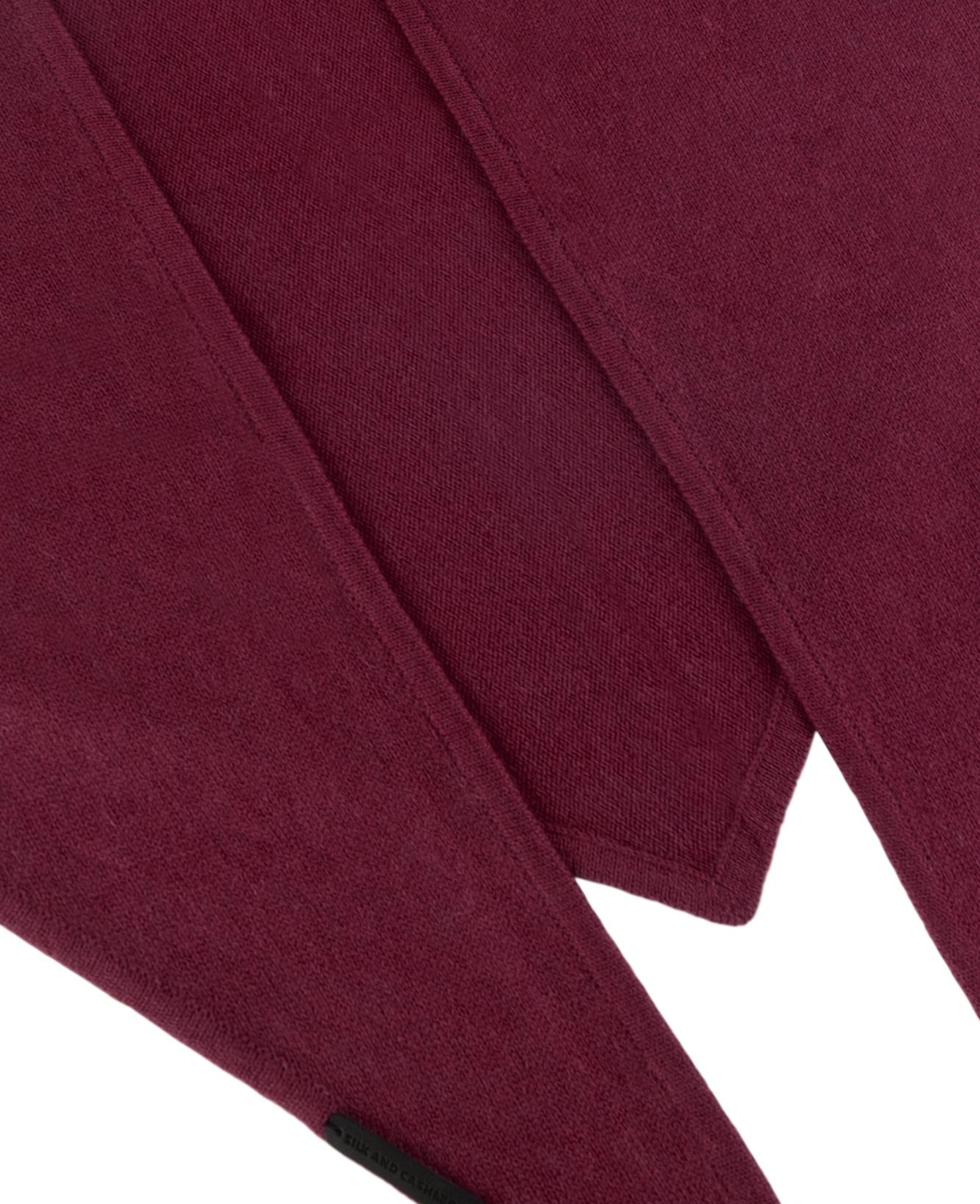 Koyu Bordo Rose Saf Kaşmir Bandana 115x45x45 cm