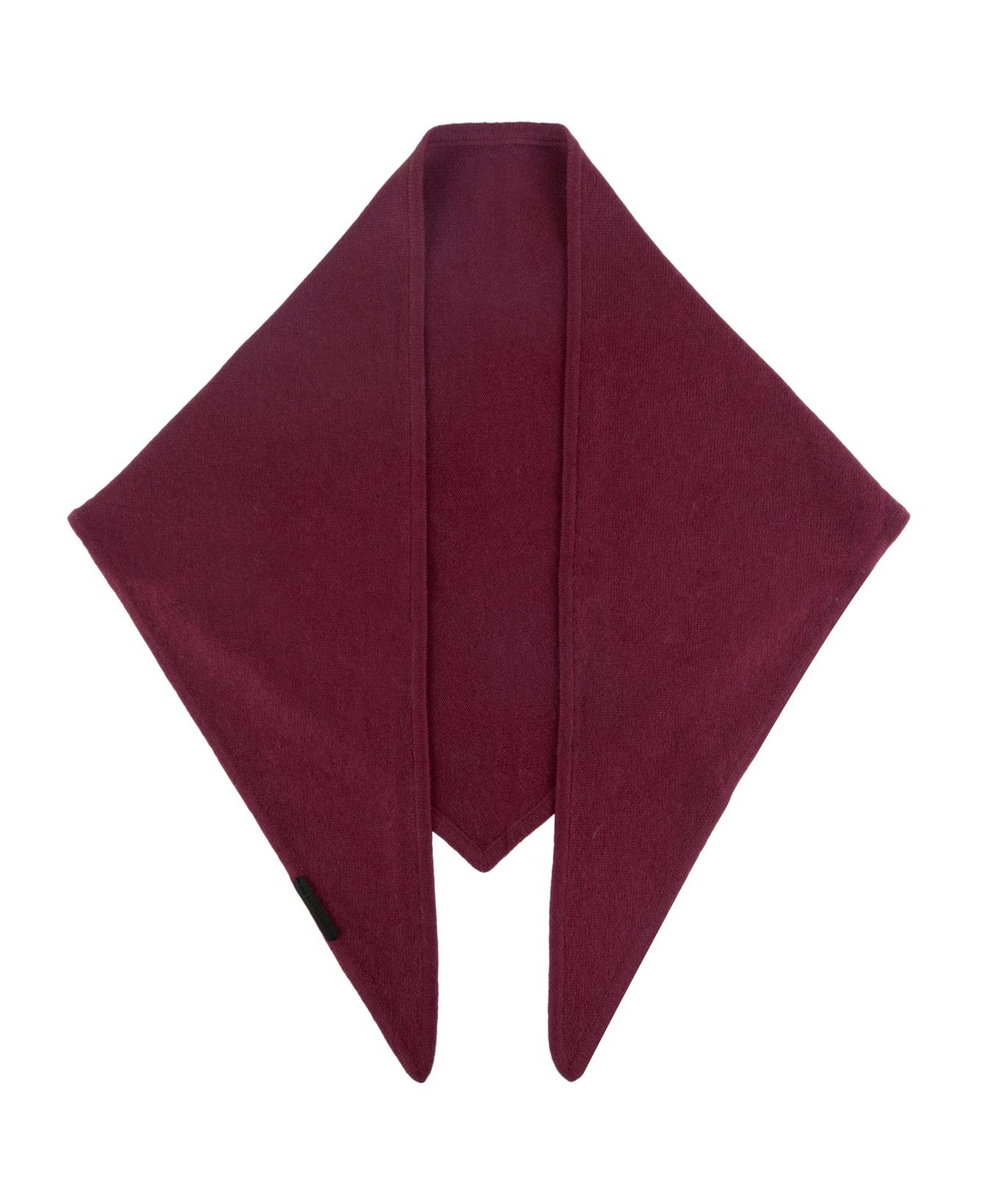 Koyu Bordo Rose Saf Kaşmir Bandana 115x45x45 cm
