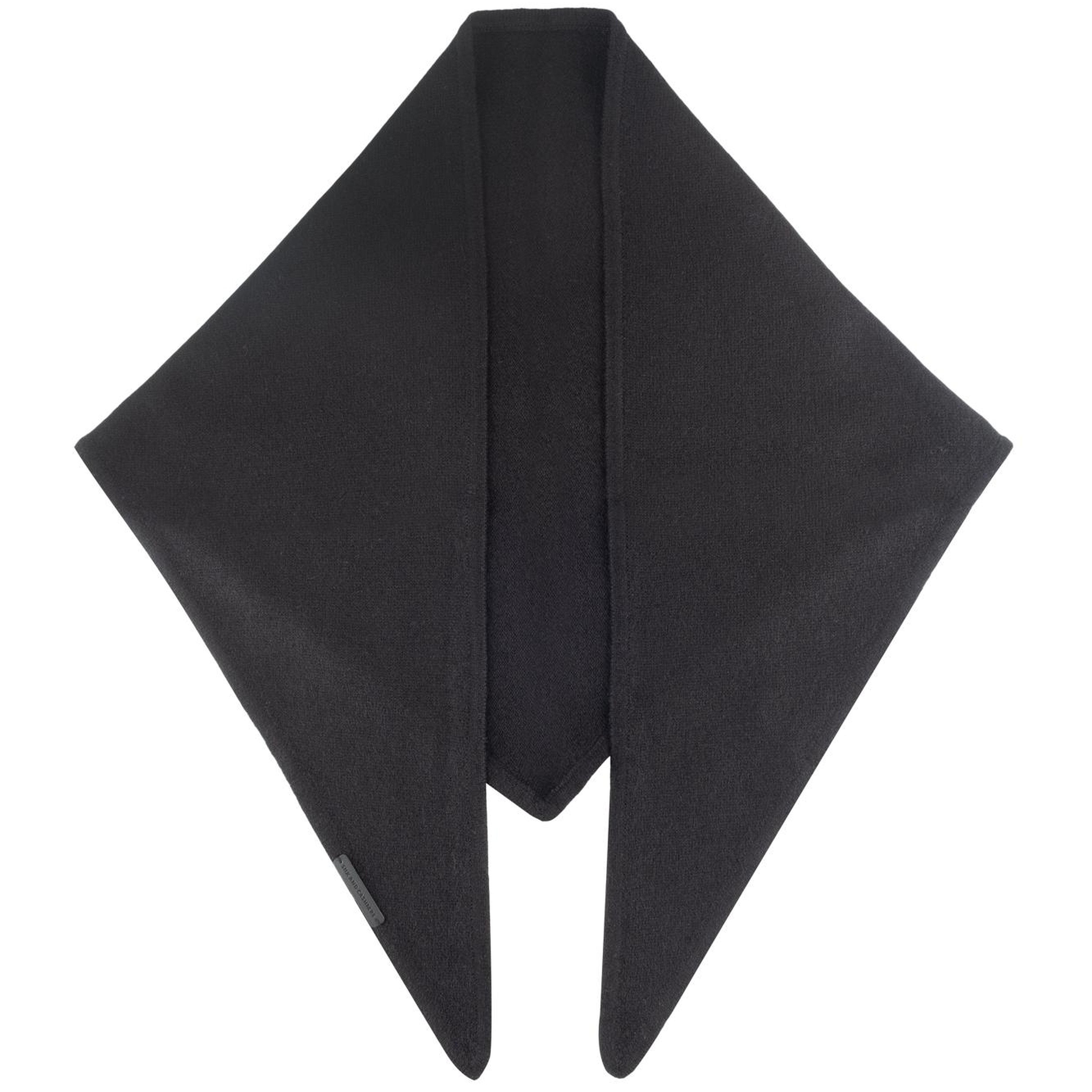 Siyah Rose Saf Kaşmir Bandana 115x45x45 cm