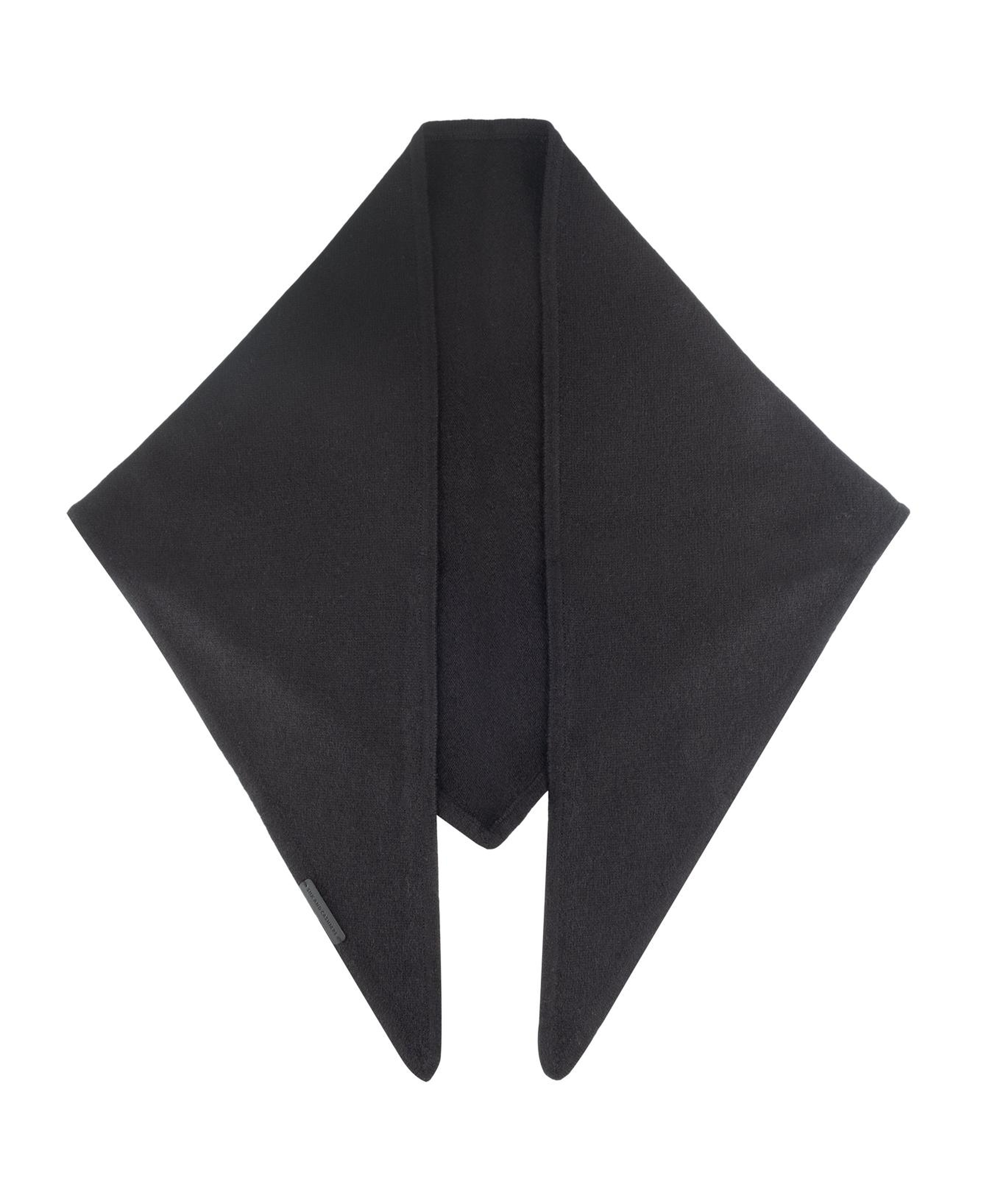 Siyah Rose Saf Kaşmir Bandana 115x45x45 cm