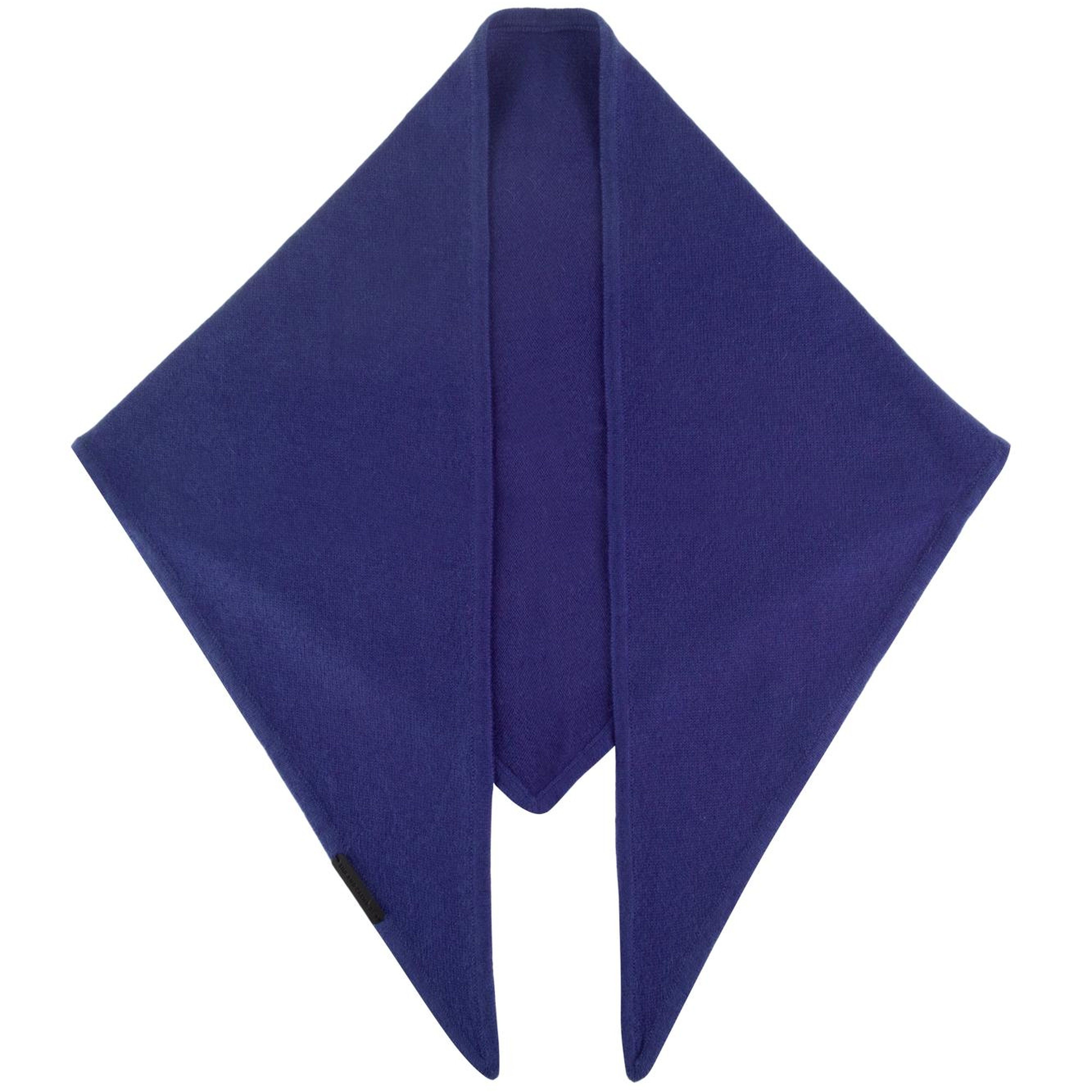 Lacivert Rose Saf Kaşmir Bandana 115x45x45 cm