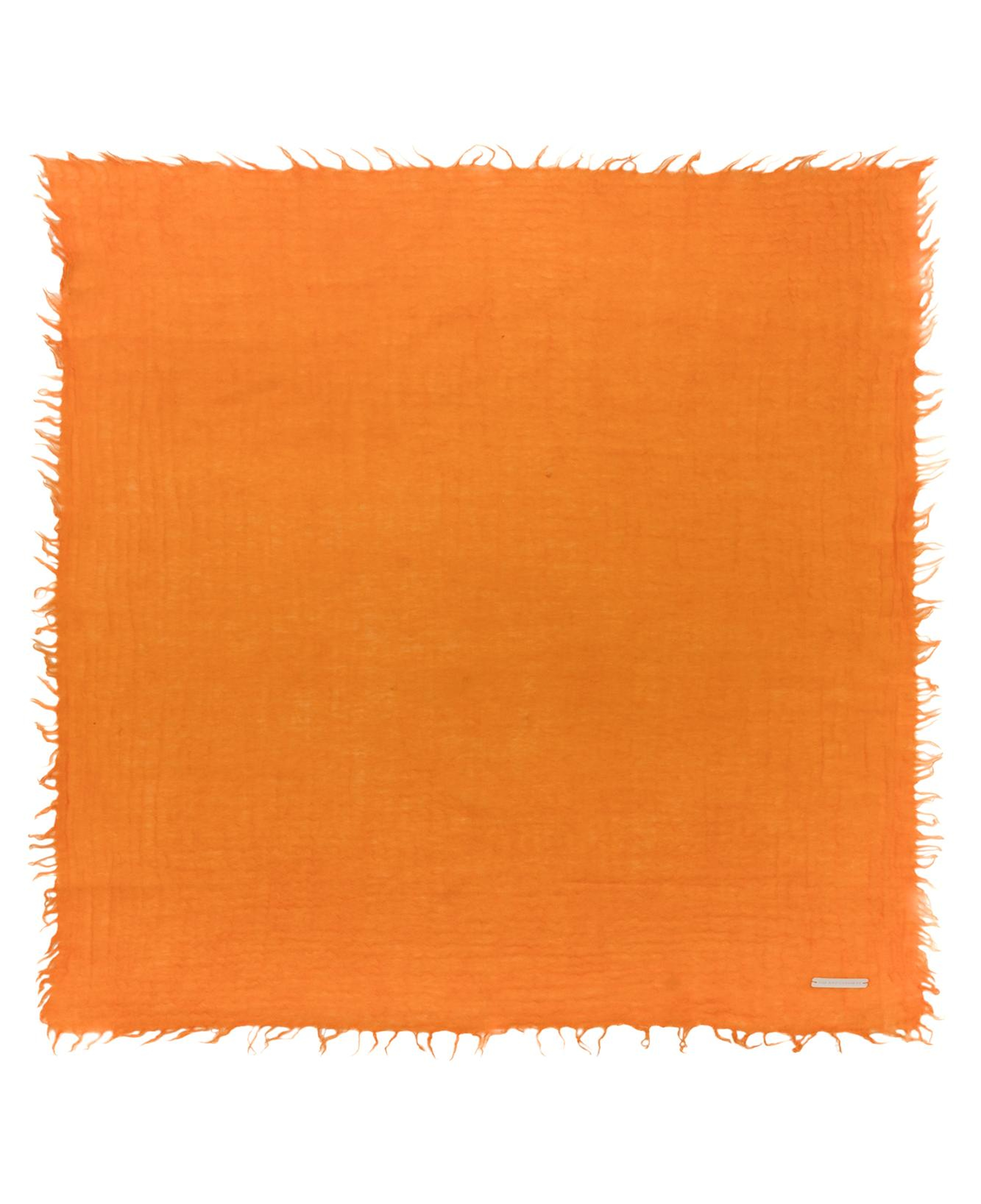 Hardal Sarısı Jas Saf Yün Kare Şal 70x70 cm