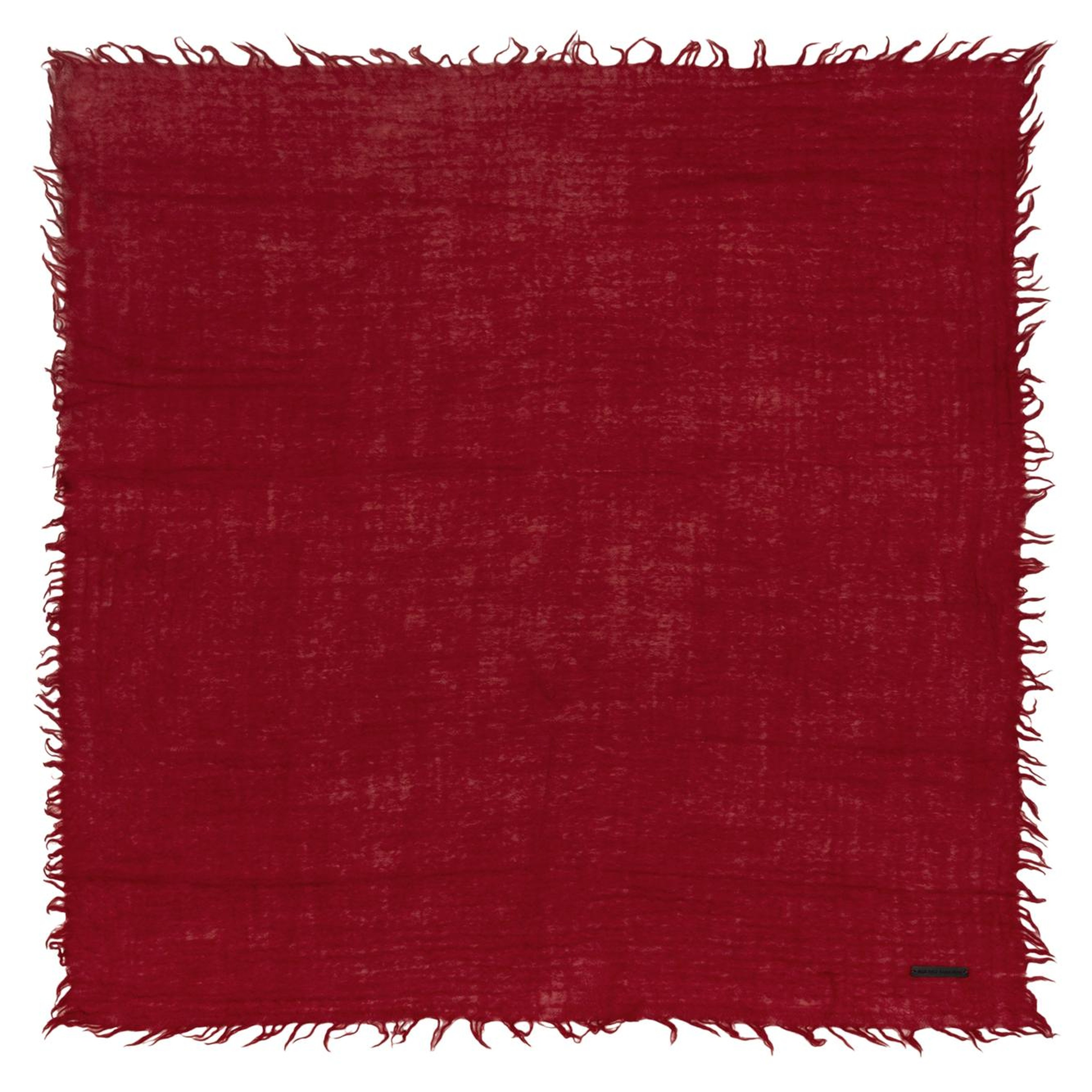Kırmızı Jas Saf Yün Kare Şal 70x70 cm