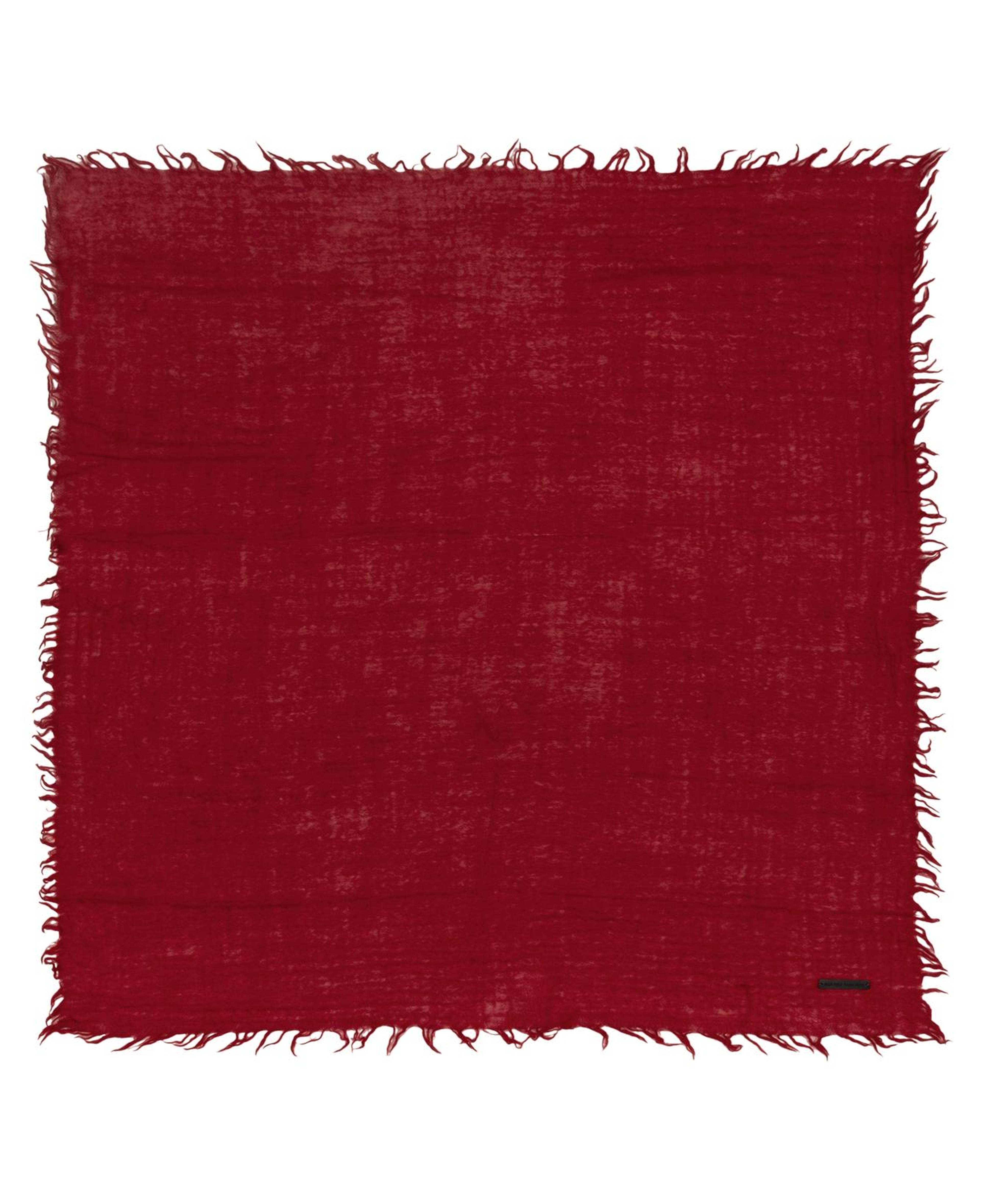 Kırmızı Jas Saf Yün Kare Şal 70x70 cm