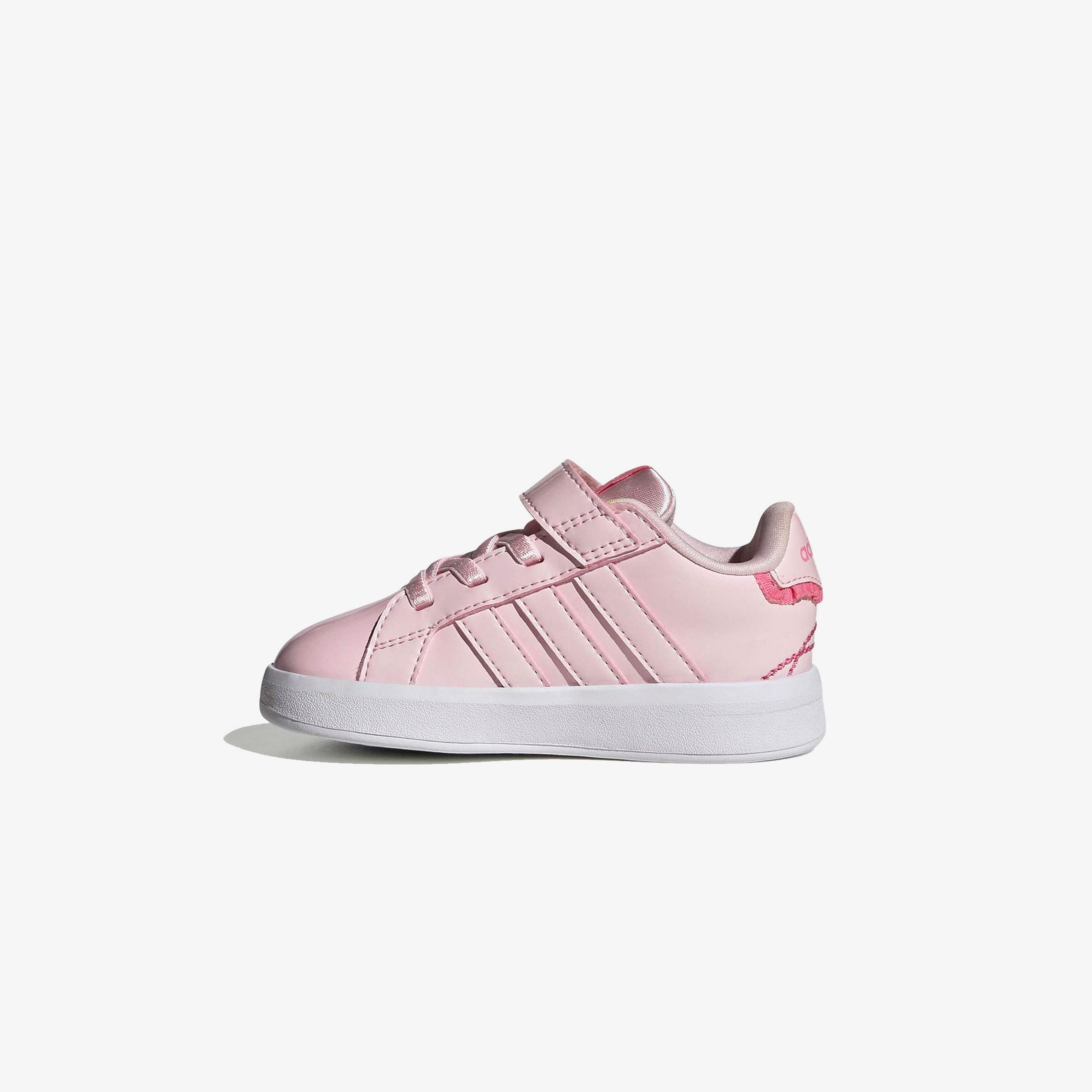adidas Grand Court 3.0 Girls Elastic Lace Çocuk Pembe Spor Ayakkabı