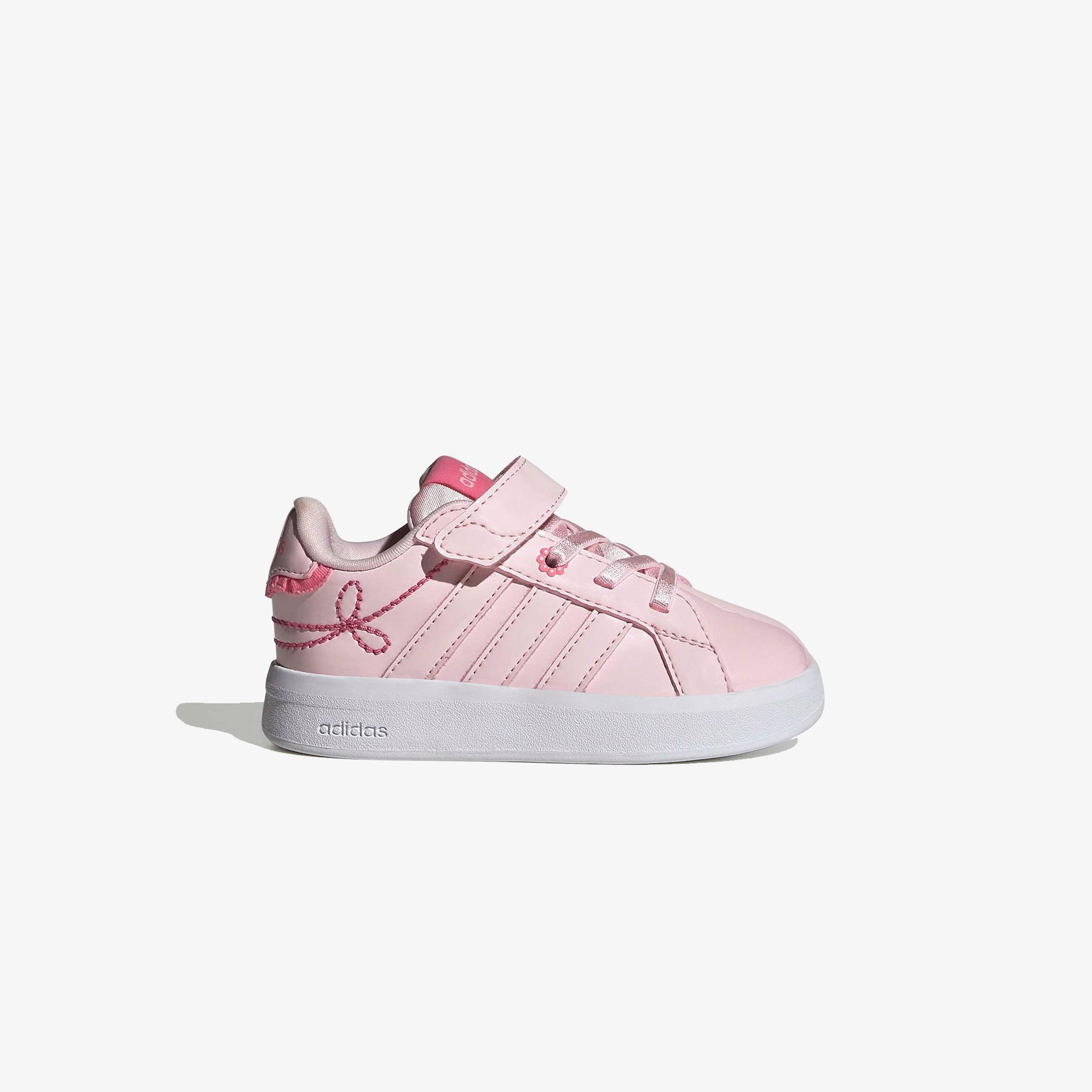 adidas Grand Court 3.0 Girls Elastic Lace Çocuk Pembe Spor Ayakkabı