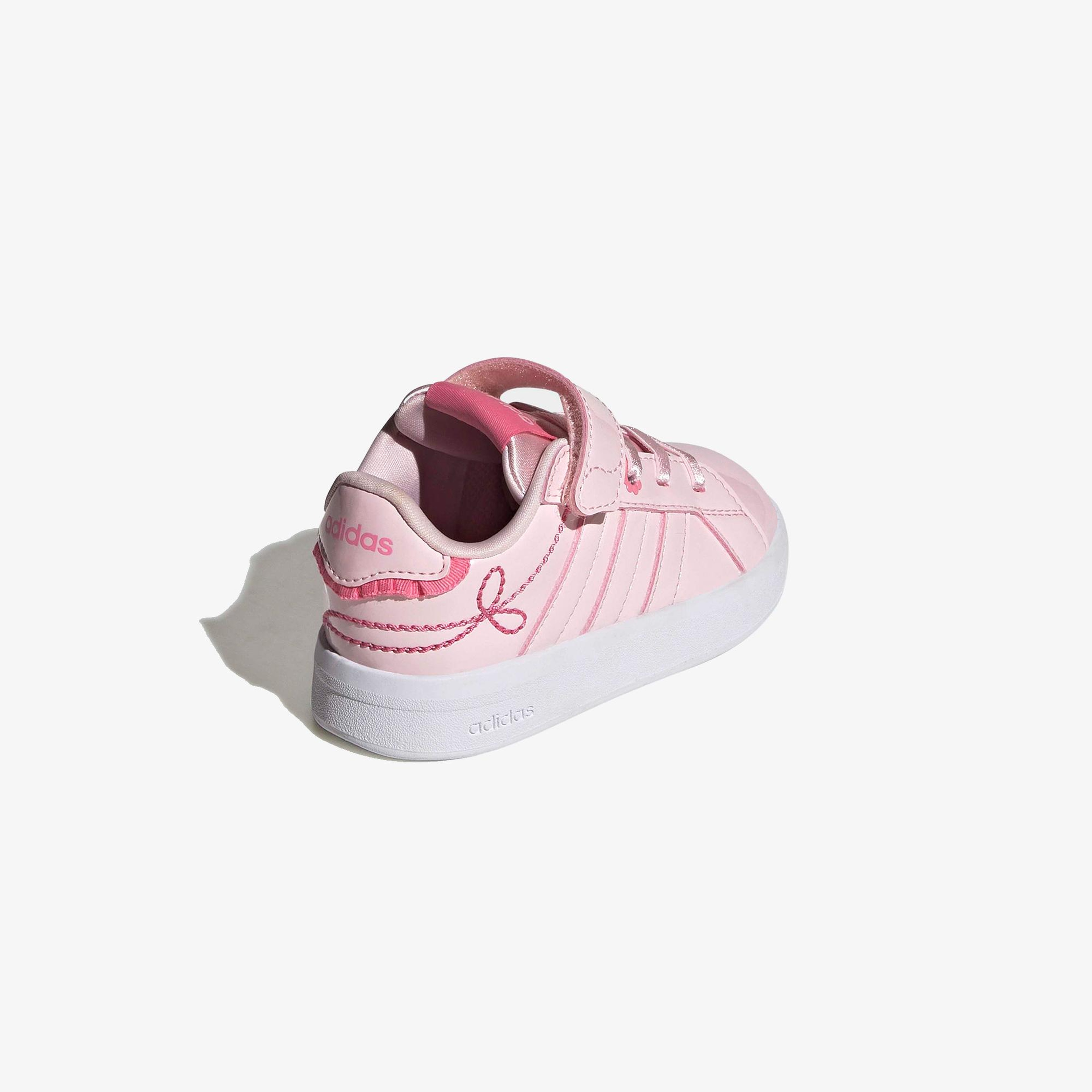 adidas Grand Court 3.0 Girls Elastic Lace Çocuk Pembe Spor Ayakkabı