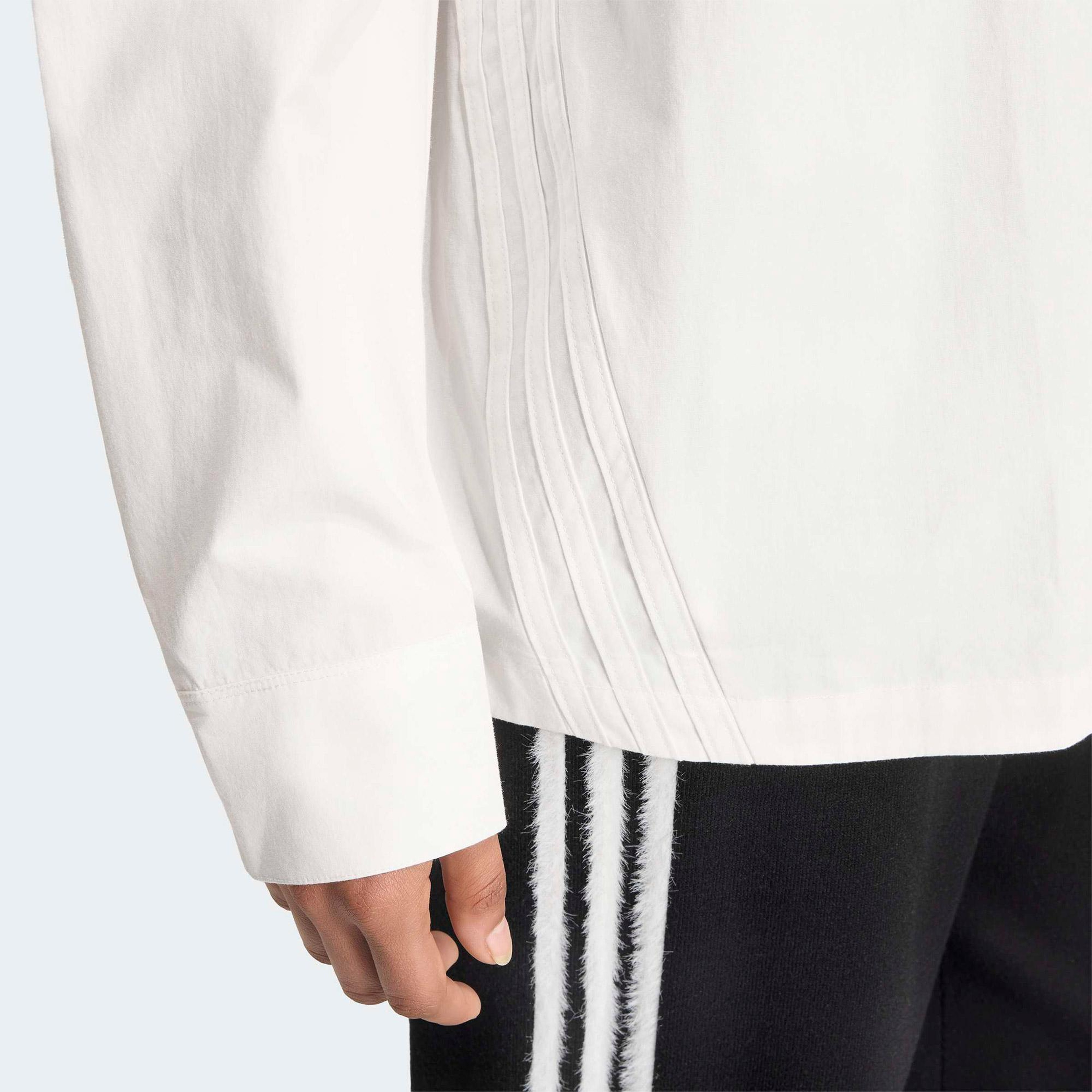 adidas 3 Stripes Kadın Beyaz Gömlek
