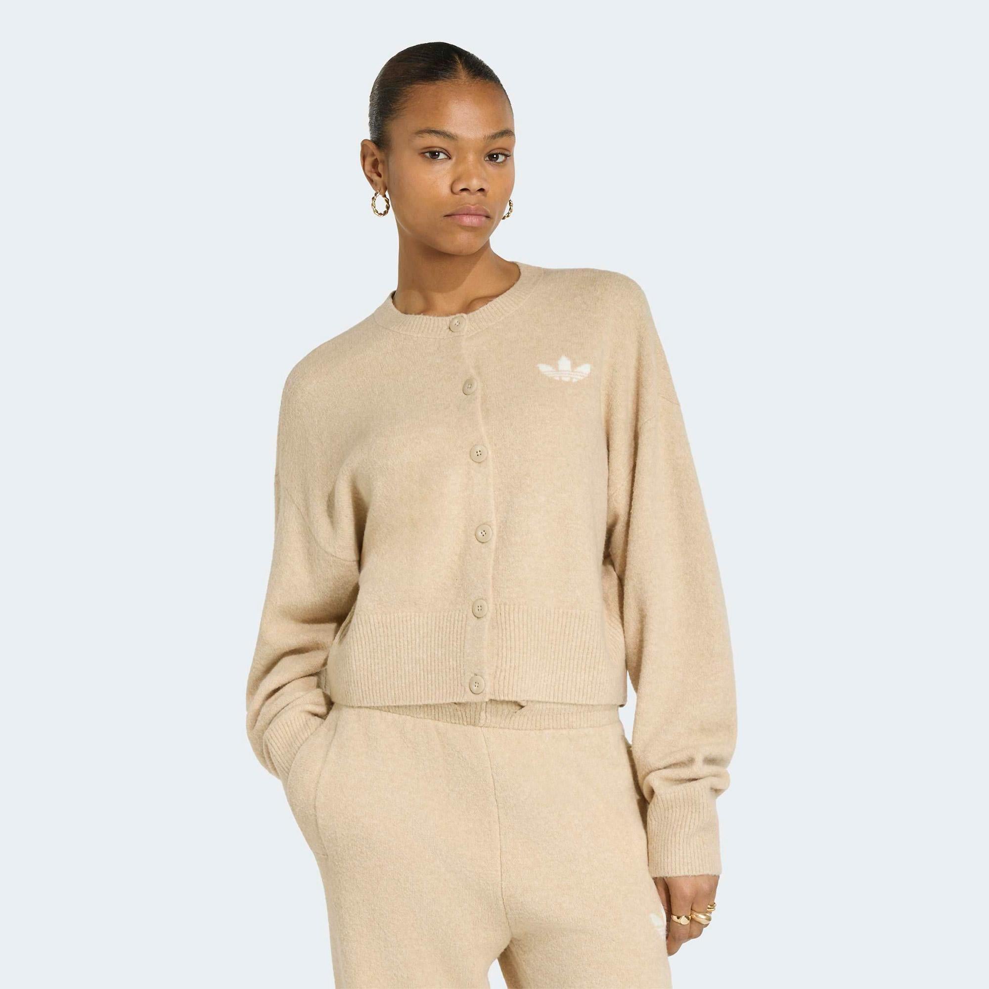 adidas Essentials Cardigan Kadın Bej Hırka