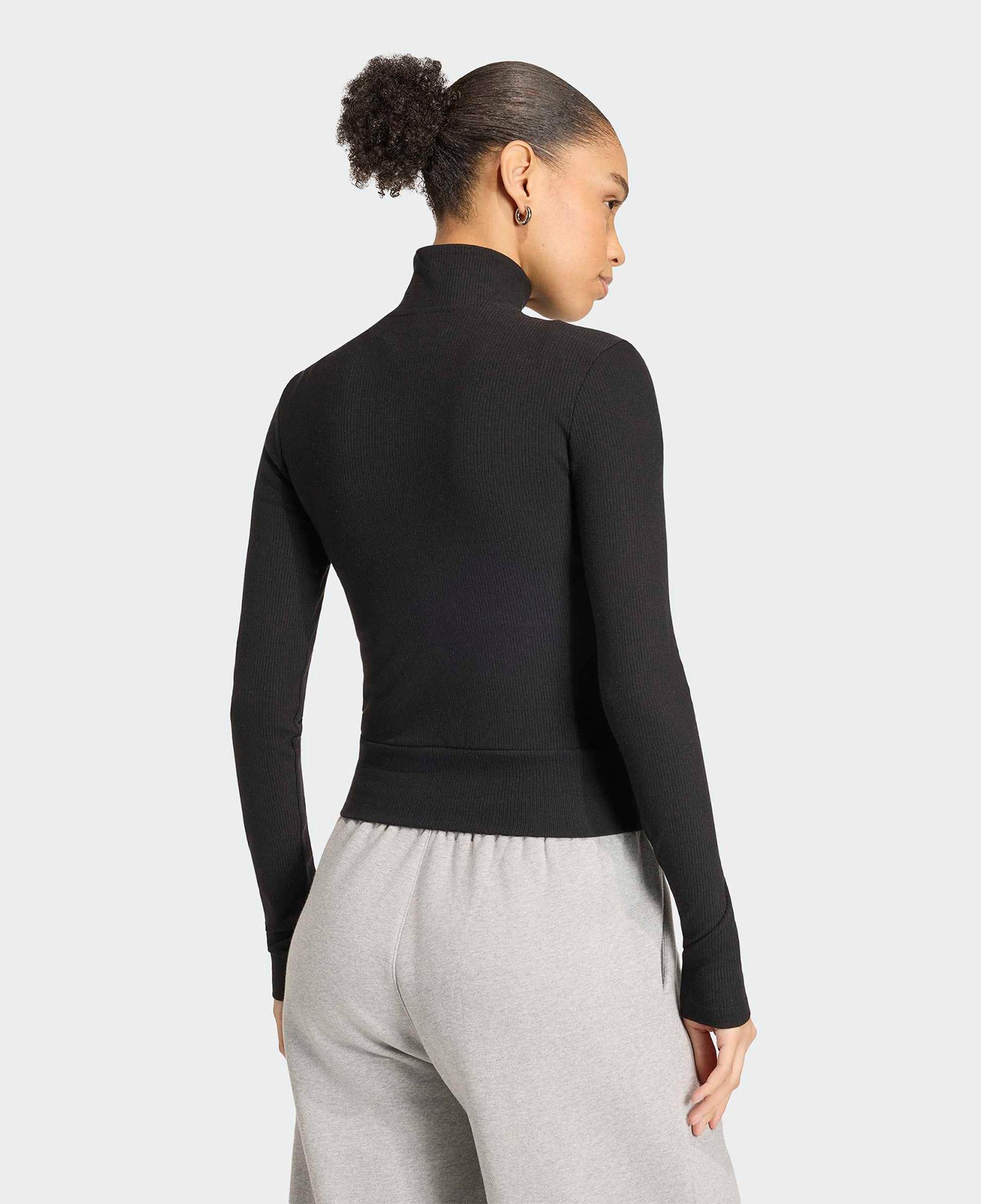 adidas Essentials Ribbed Full-Zip Kadın Siyah Sweatshirt
