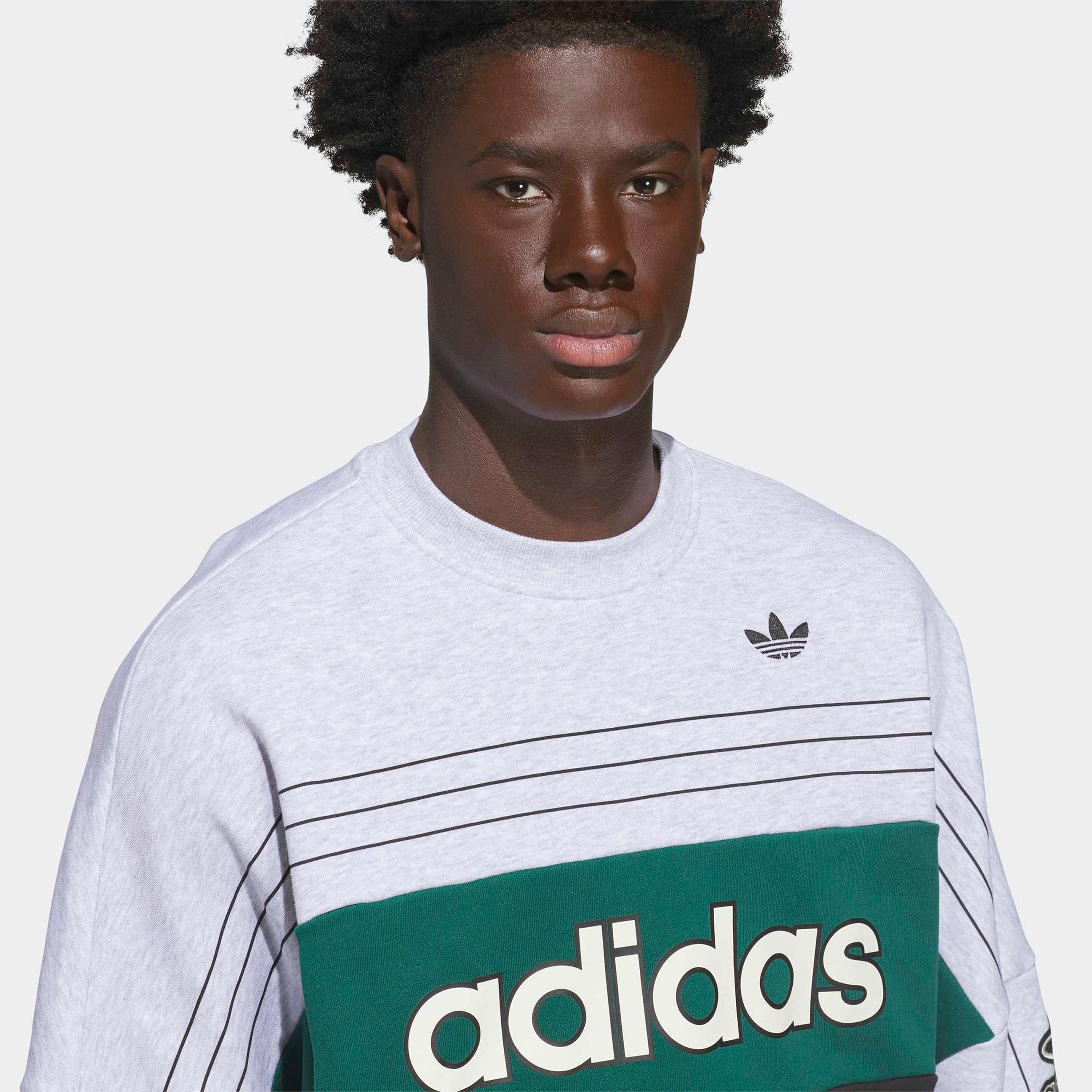 adidas Varsity Crew Unisex Gri Sweatshirt