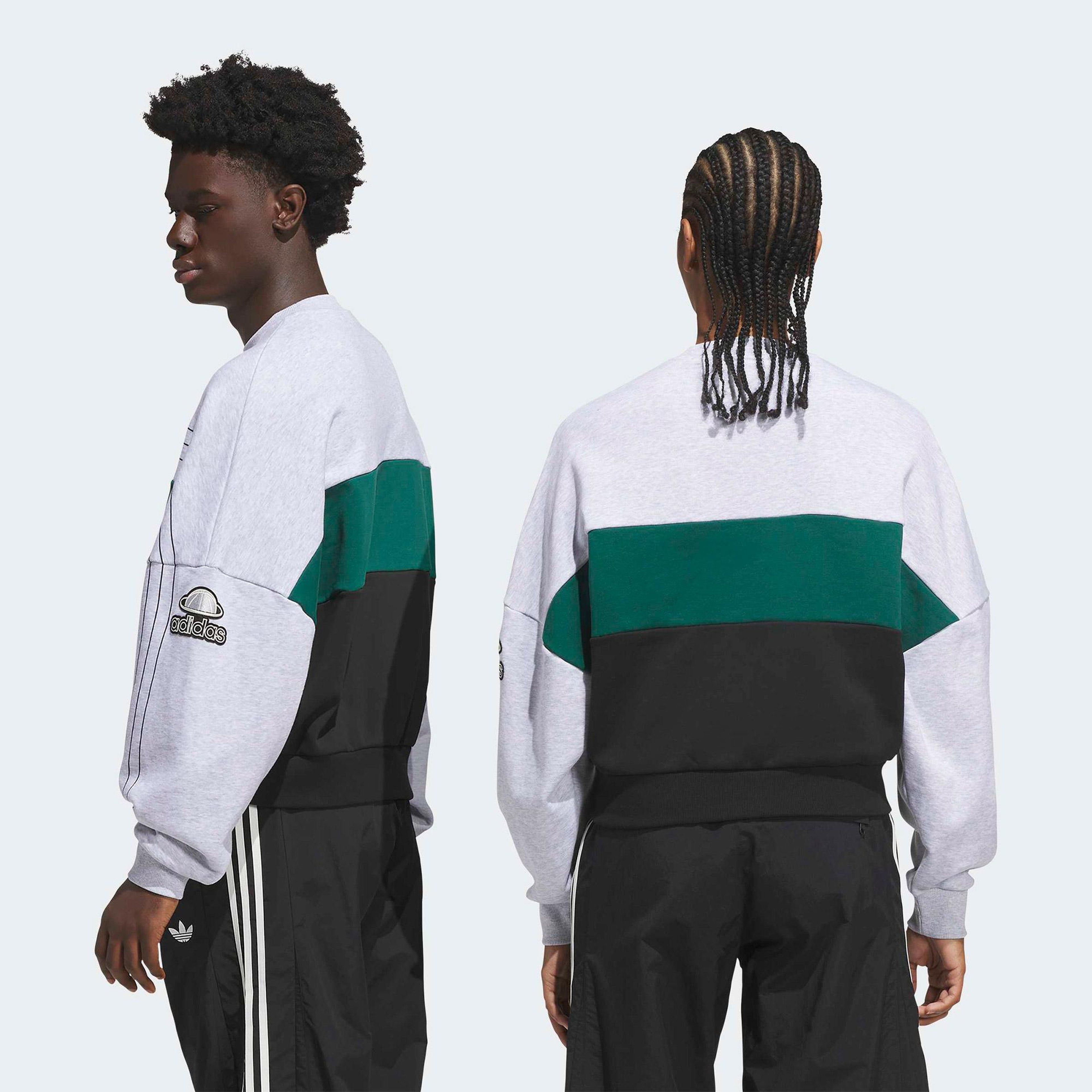 adidas Varsity Crew Unisex Gri Sweatshirt