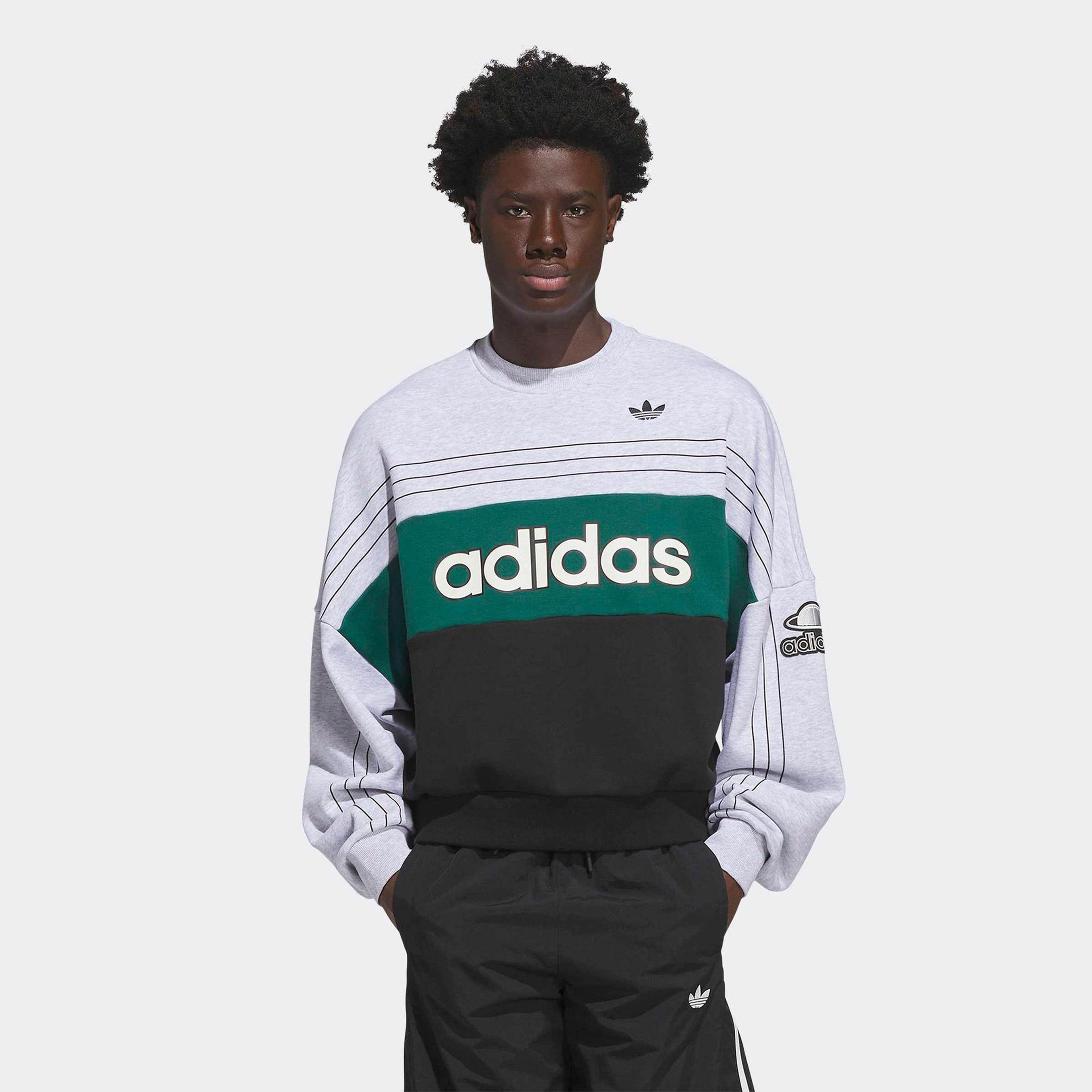 adidas Varsity Crew Unisex Gri Sweatshirt