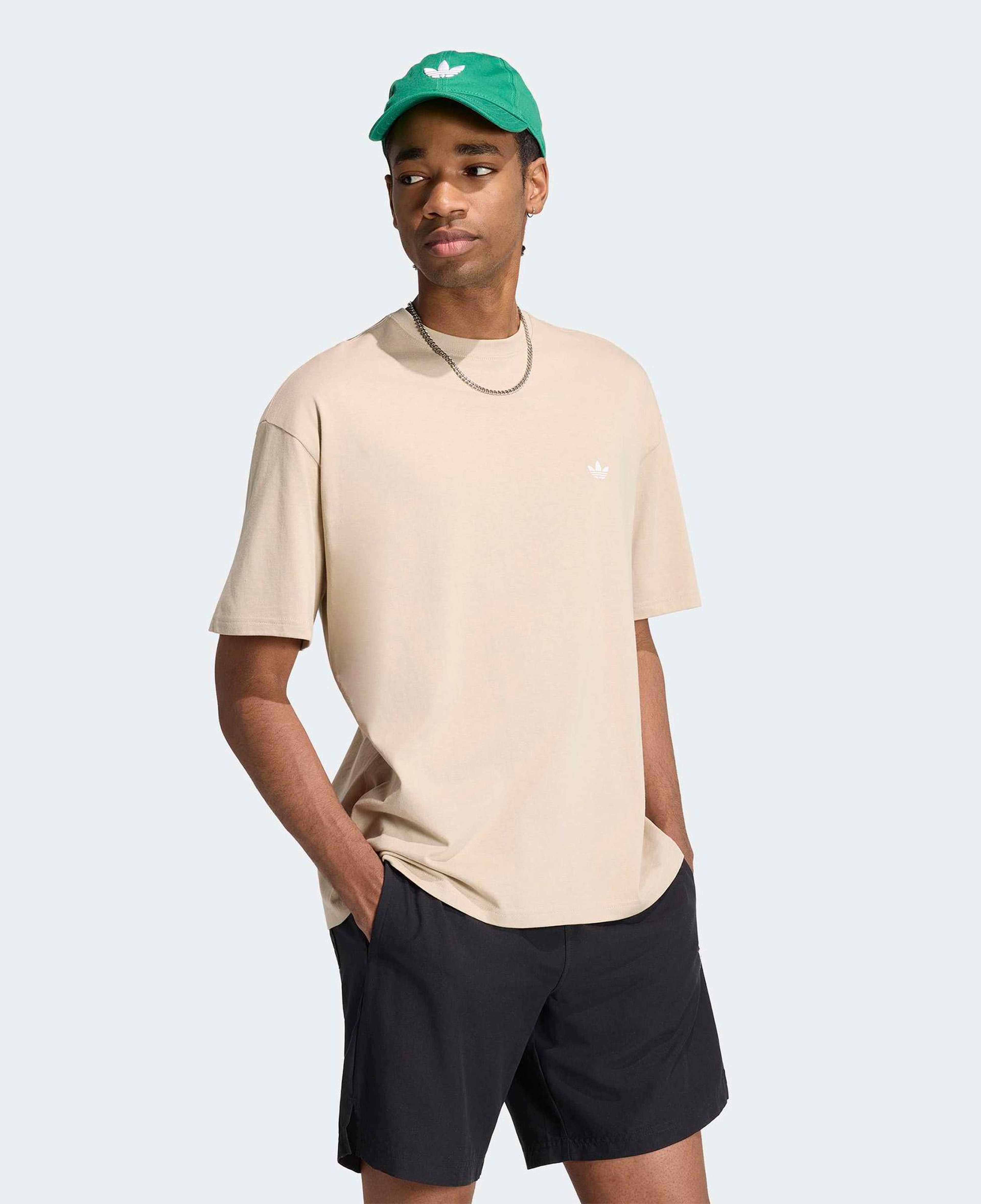 adidas Trefoil Essentials Erkek Bej T-Shirt