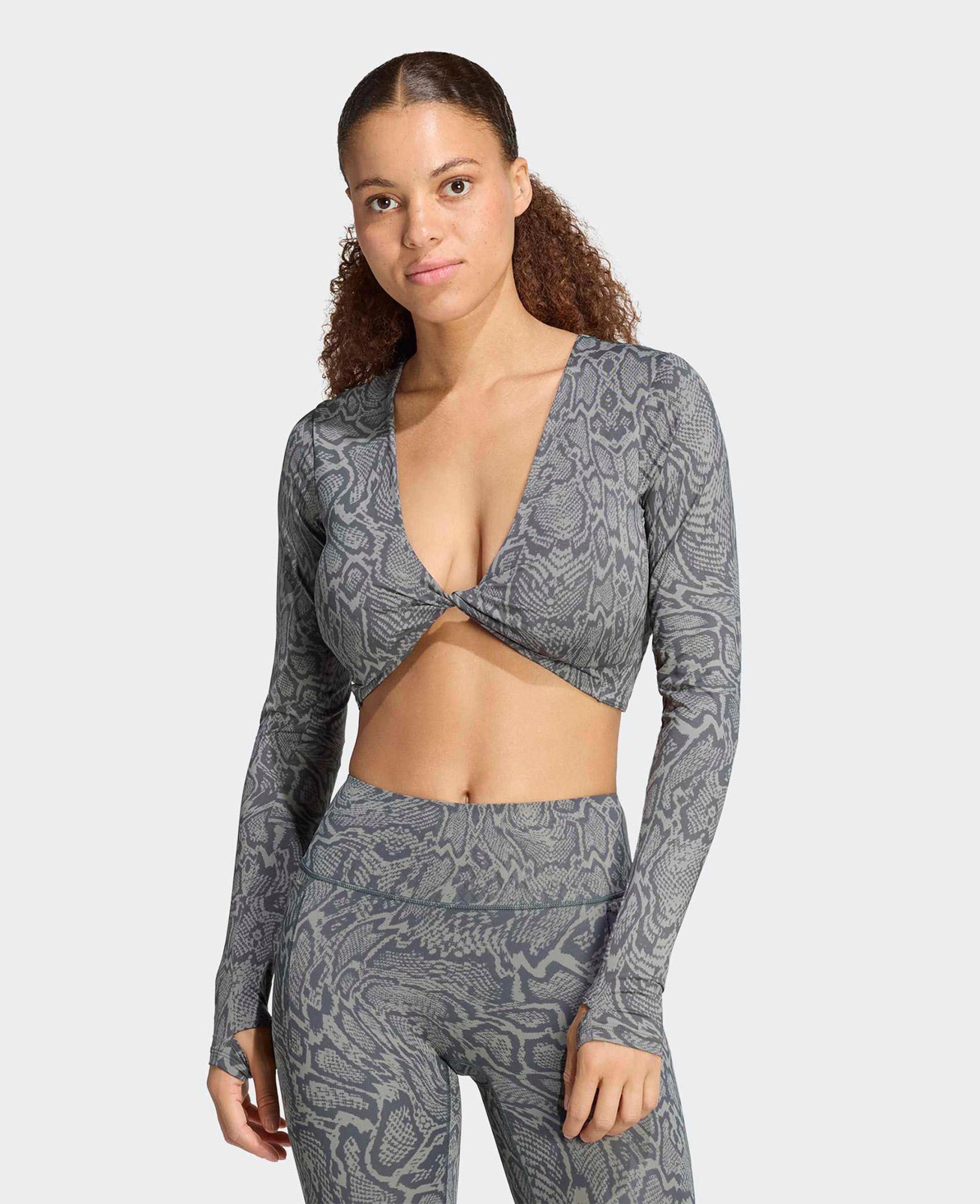 adidas PrimeLift Snake Twist Reversible Kadın Yeşil Crop