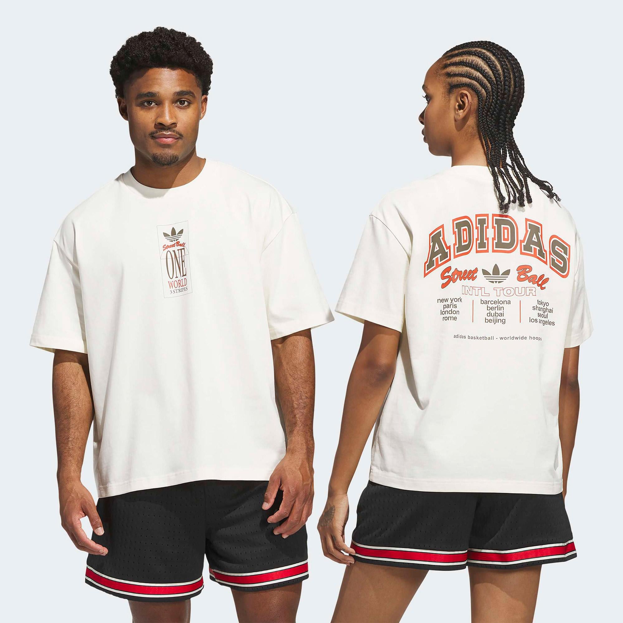 adidas Originals World Tour GFX Unisex Krem Rengi T-Shirt