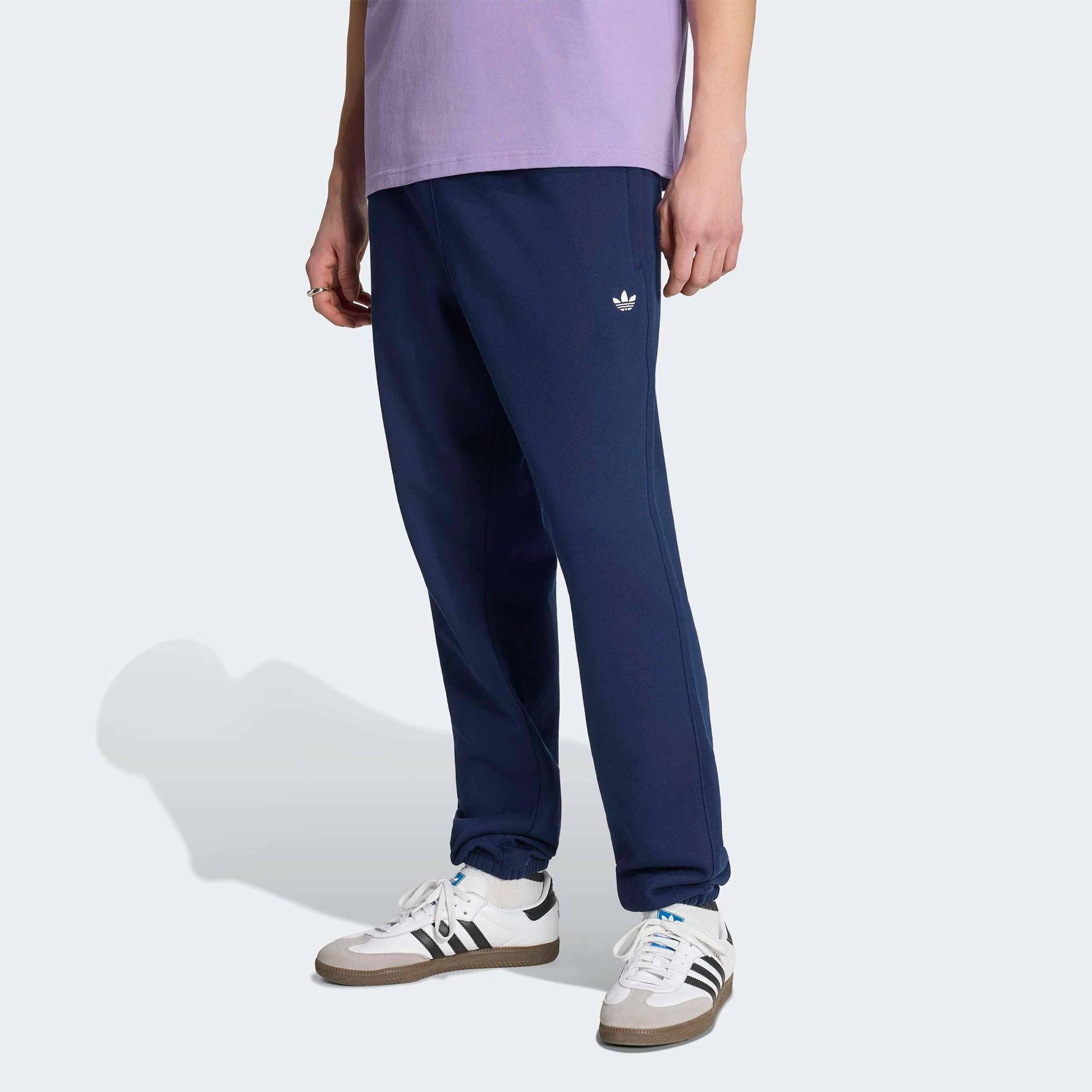 adidas Trefoil Essentials French Terry Erkek Lacivert Eşofman Altı