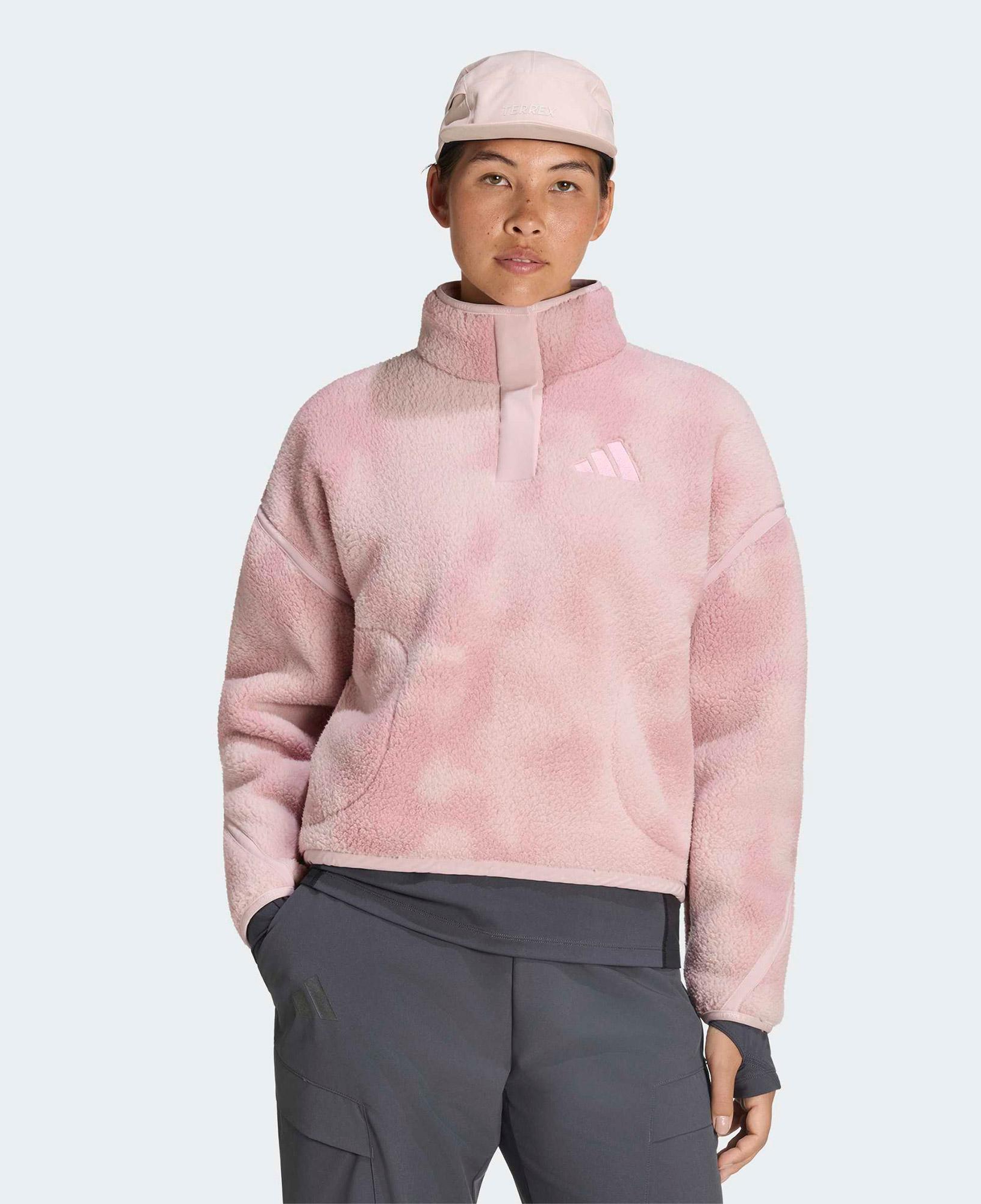 adidas Essentials AOP Kadın Mor Polar Sweatshirt