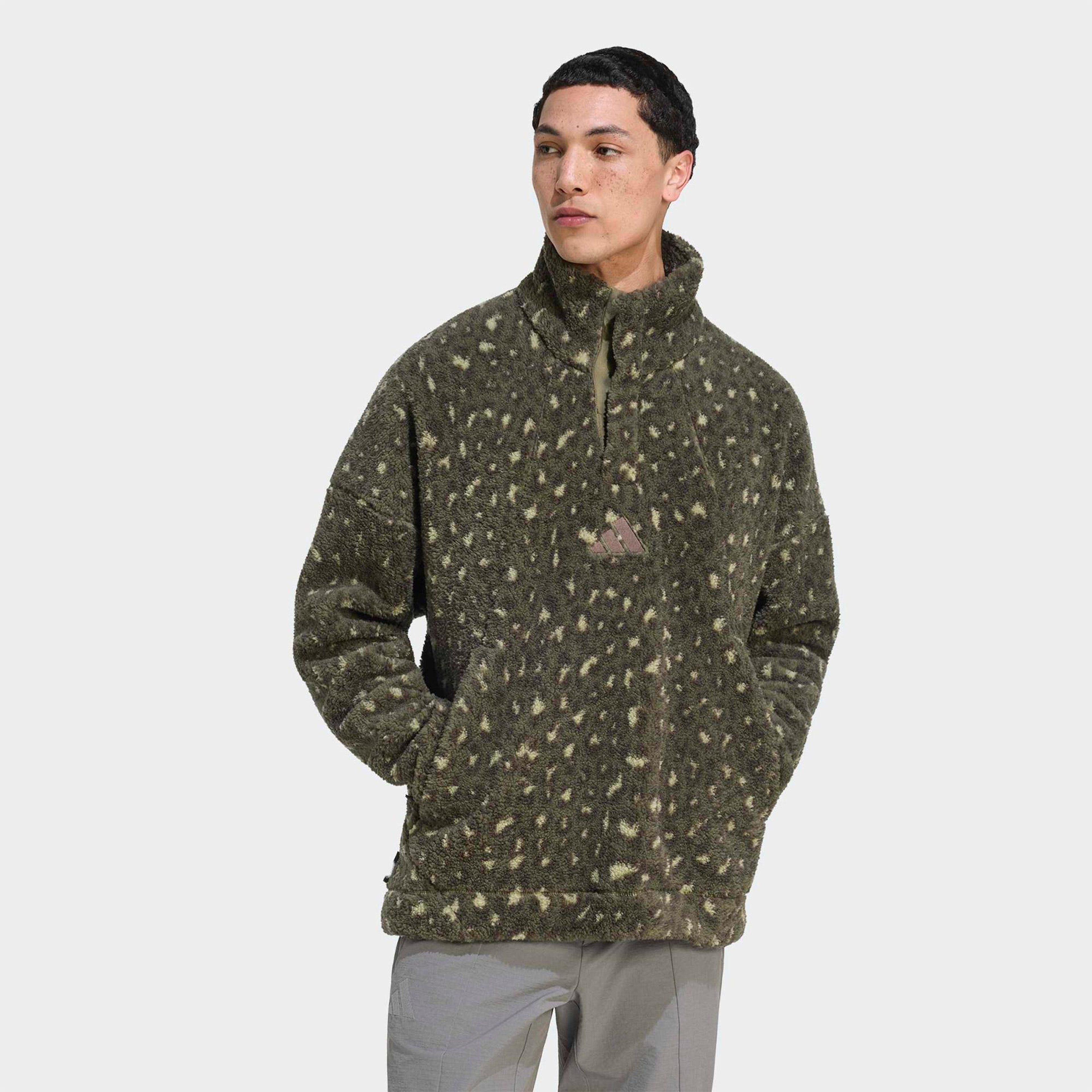 adidas Terrex Climawarm Erkek Yeşil Polar Sweatshirt