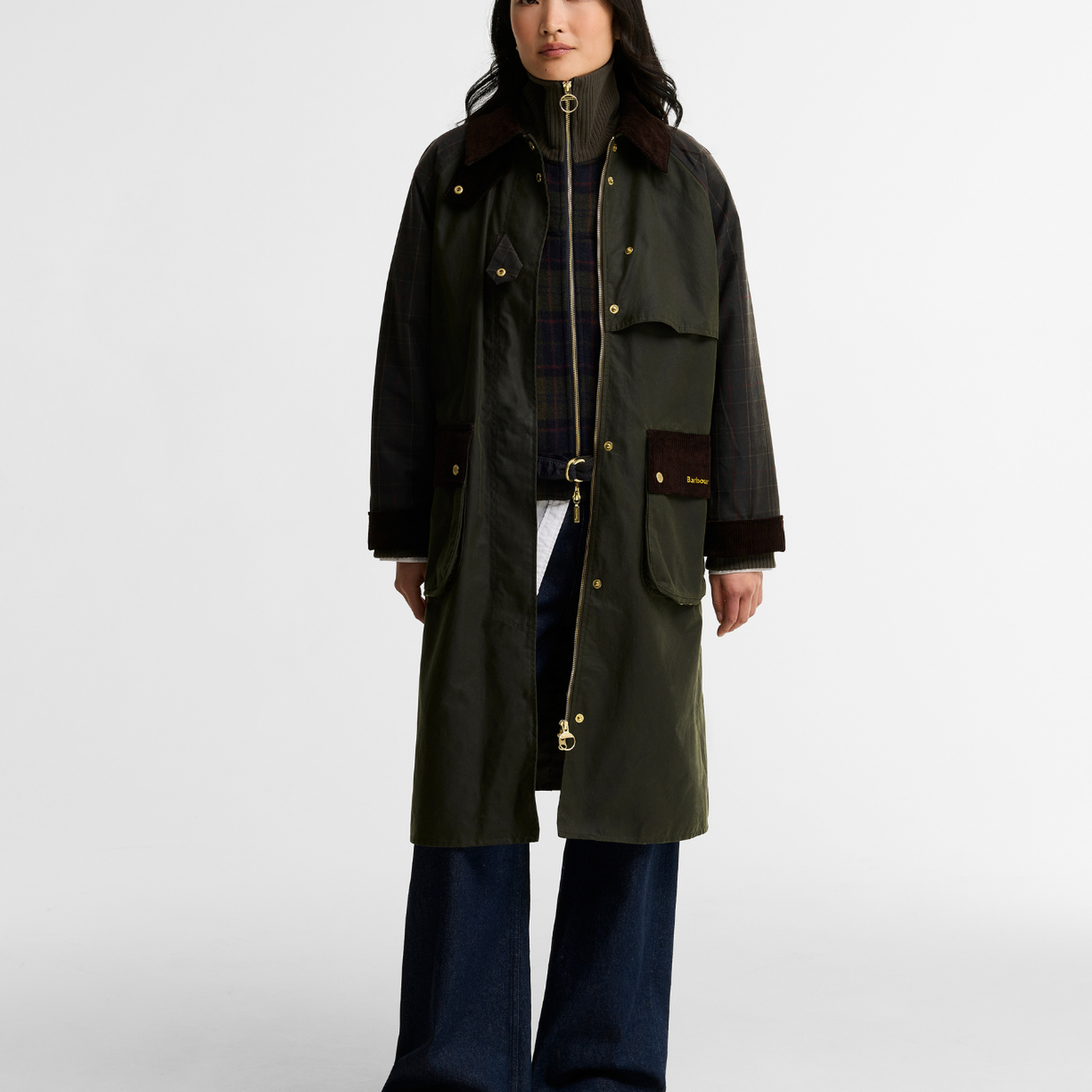 Barbour Checked Kirklees Yağlı Ceket