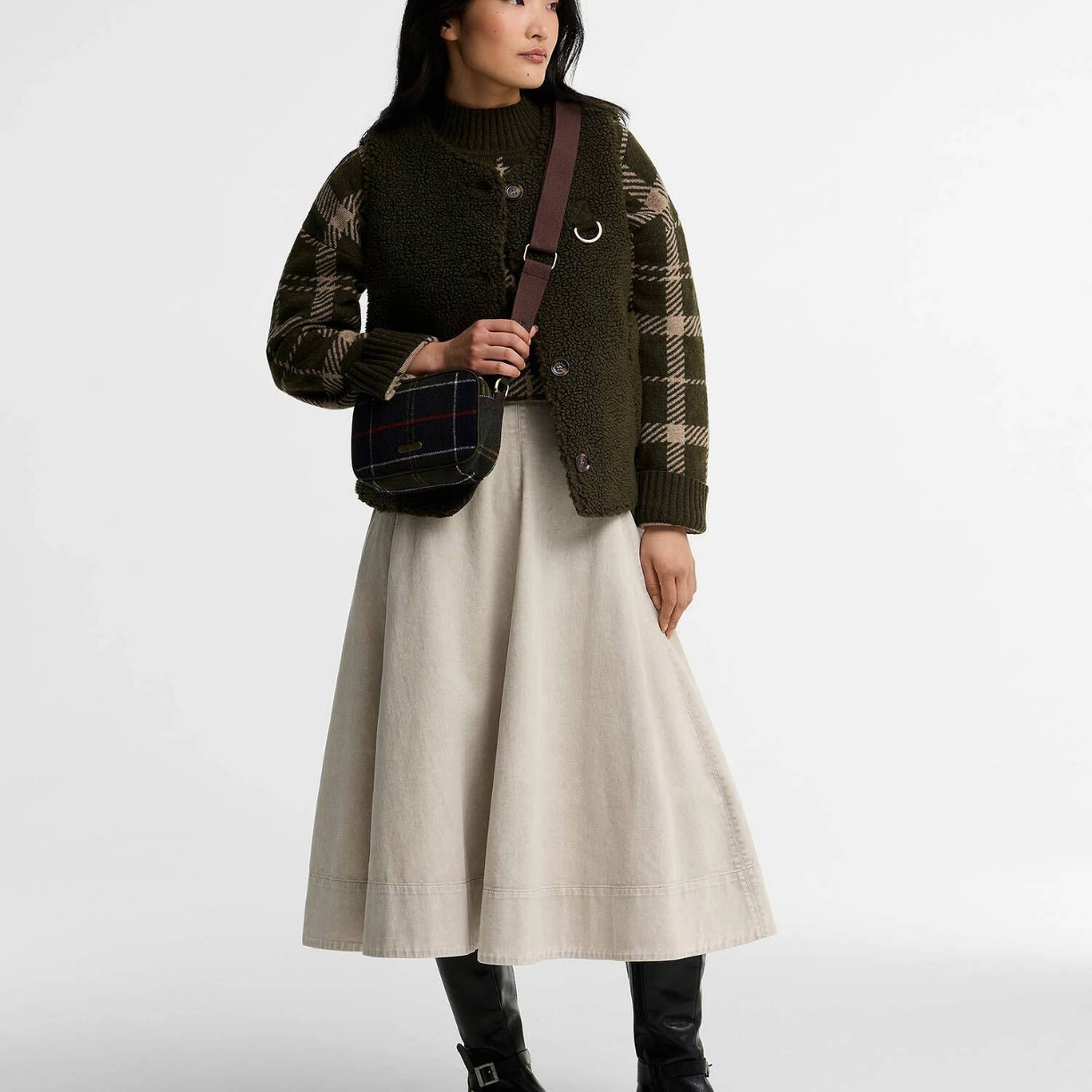 Barbour Contin Tartan Mini Çapraz Çanta