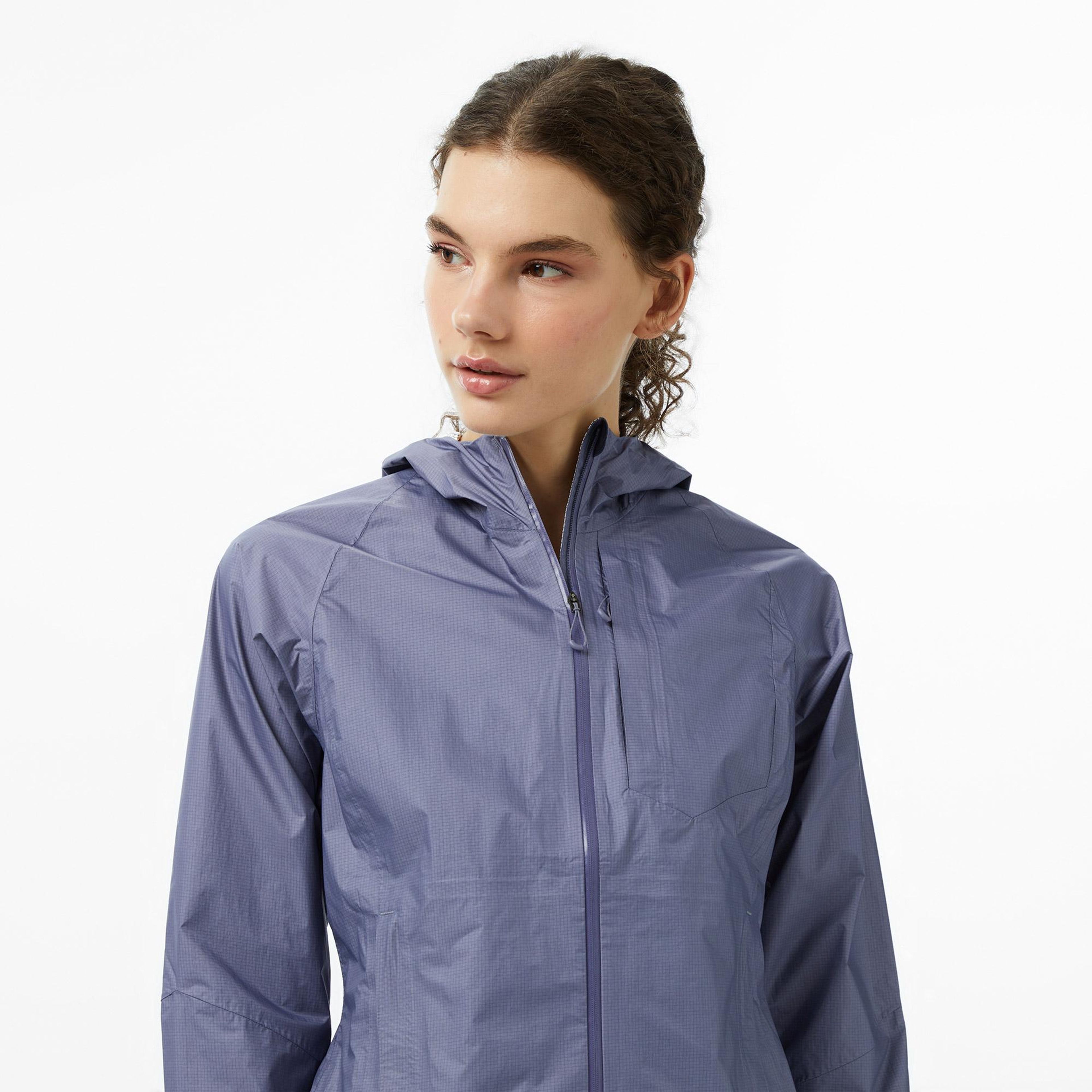Salomon Bonatti Waterproof Kadın Mavi Yağmurluk