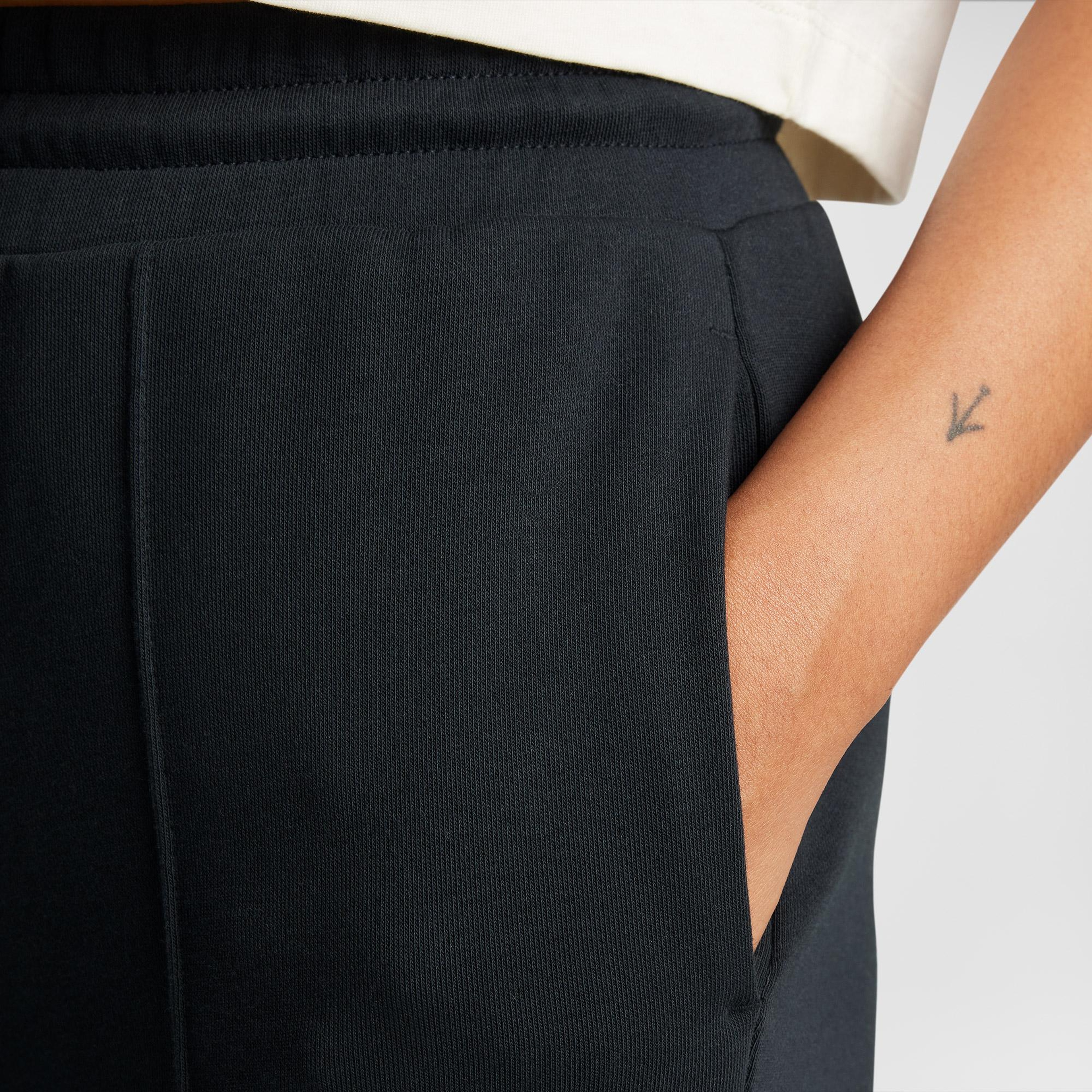 Converse Wide-Leg French Terry Kadın Siyah Eşofman Altı