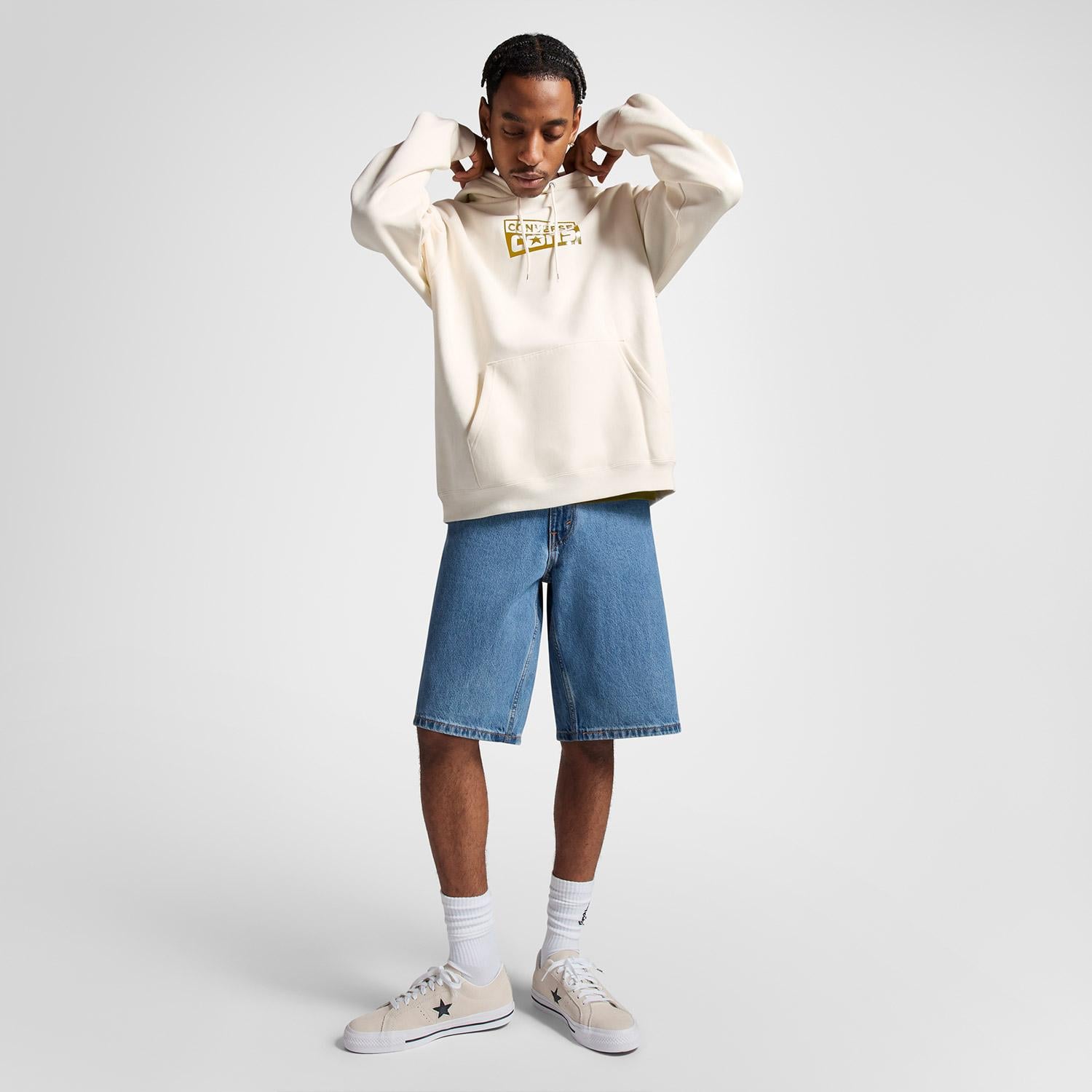 Converse Cons Erkek Krem Hoodie