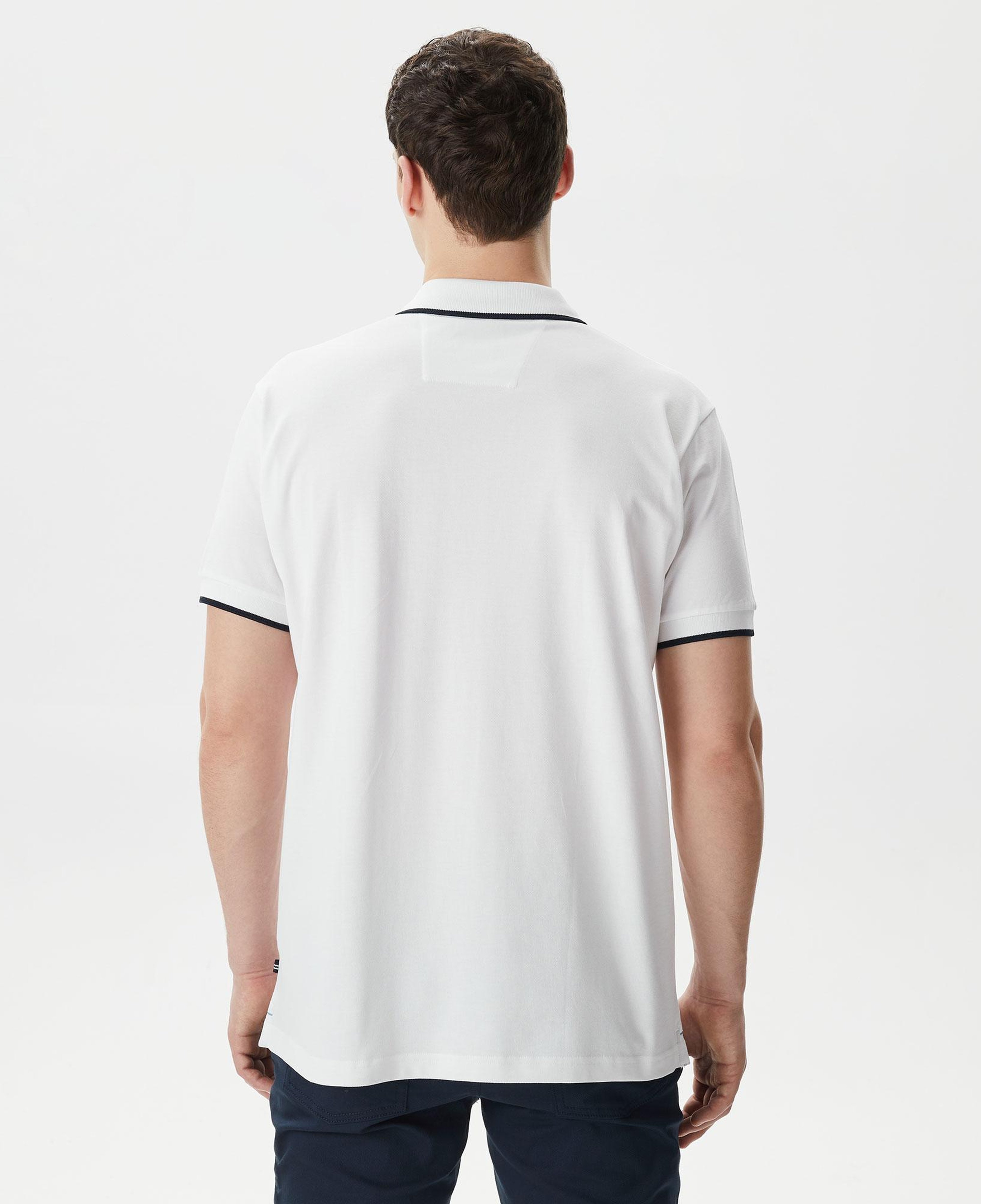 Nautica Erkek Beyaz Classic Fit Polo Yaka T-Shirt