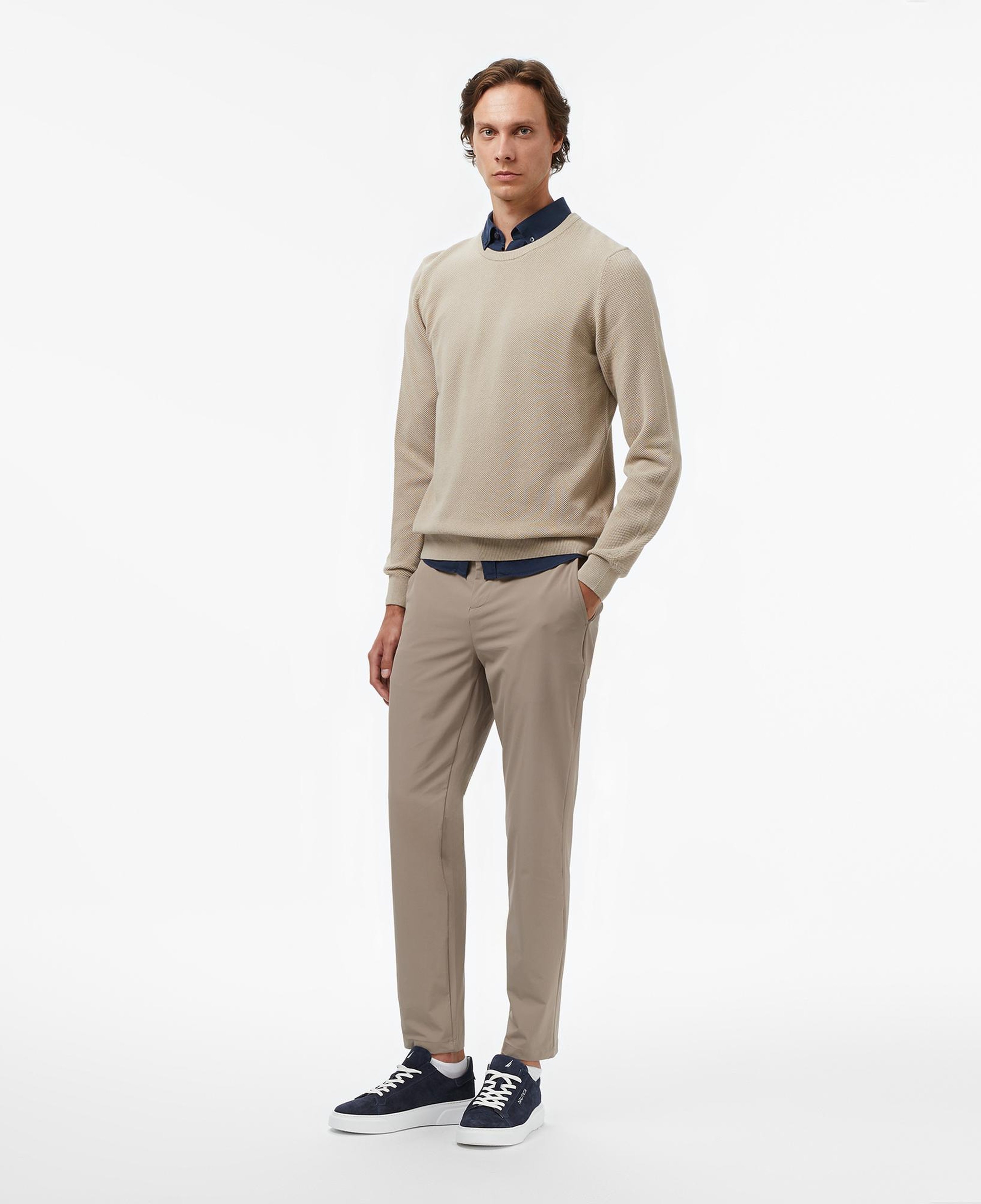 Nautica Erkek Bej Classic Fit Kazak