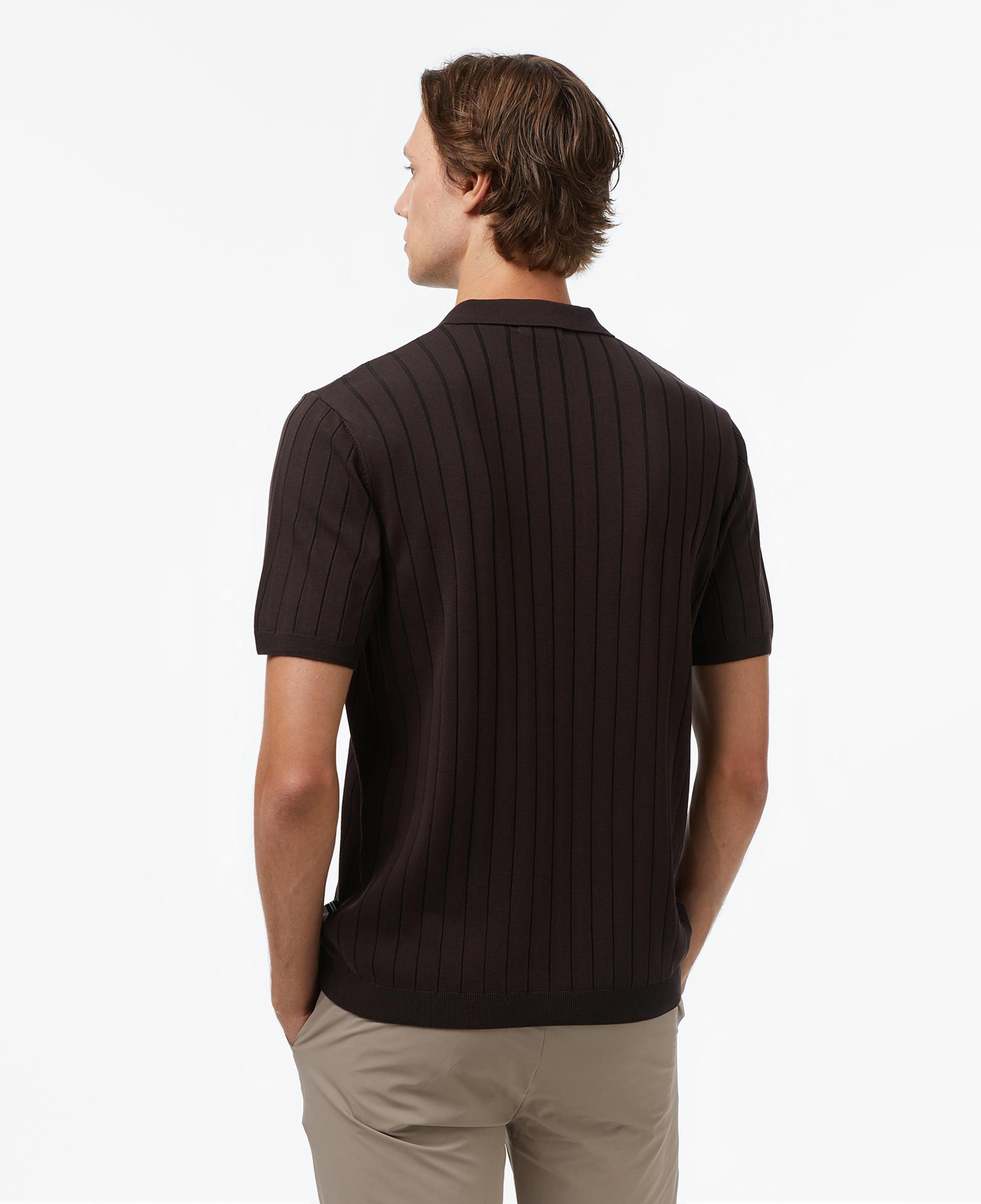 Nautica Erkek Kahverengi Classic Fit Kısa Kollu Triko