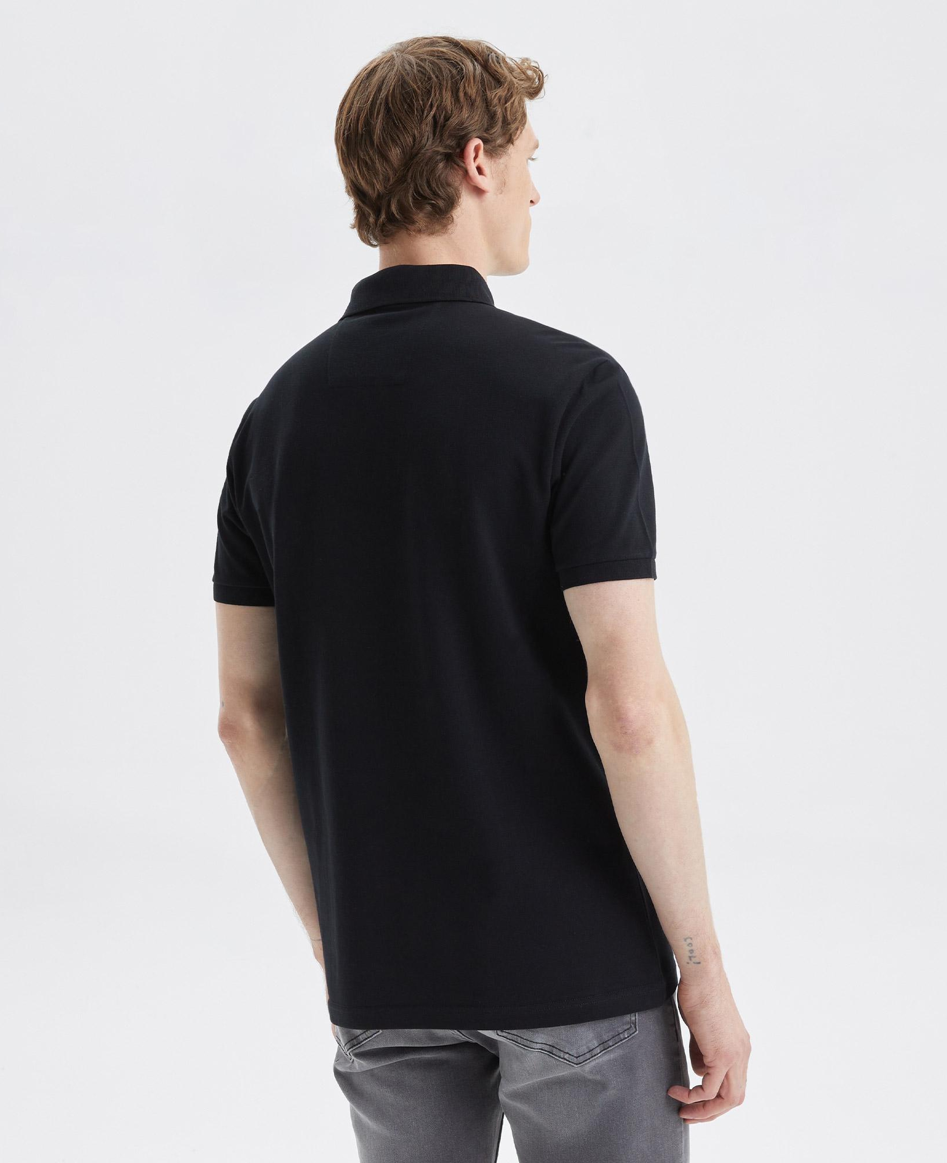 Nautica Erkek Siyah Slim Fit Kısa Kollu Polo Yaka T-Shirt