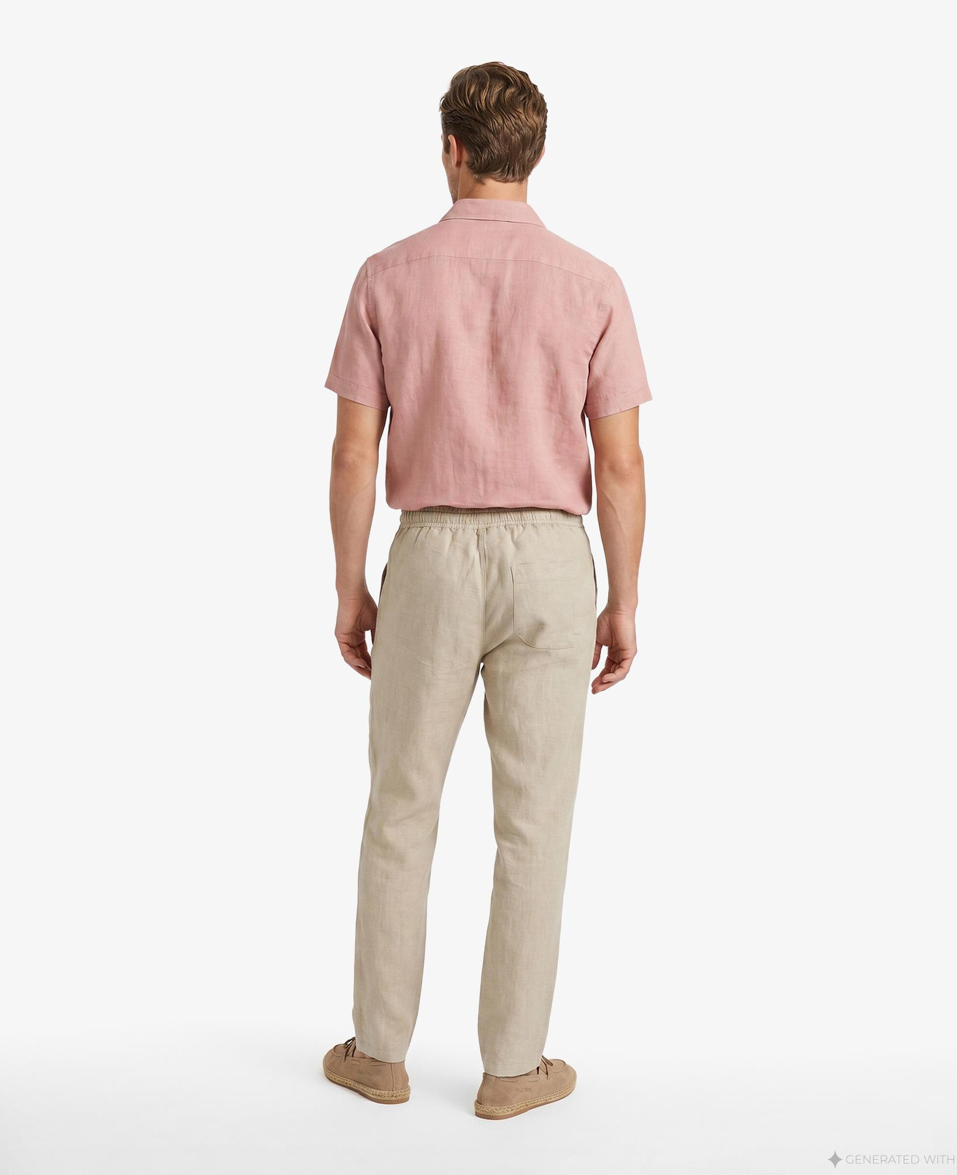 Nautica Erkek Bej Jogger Keten Pantolon